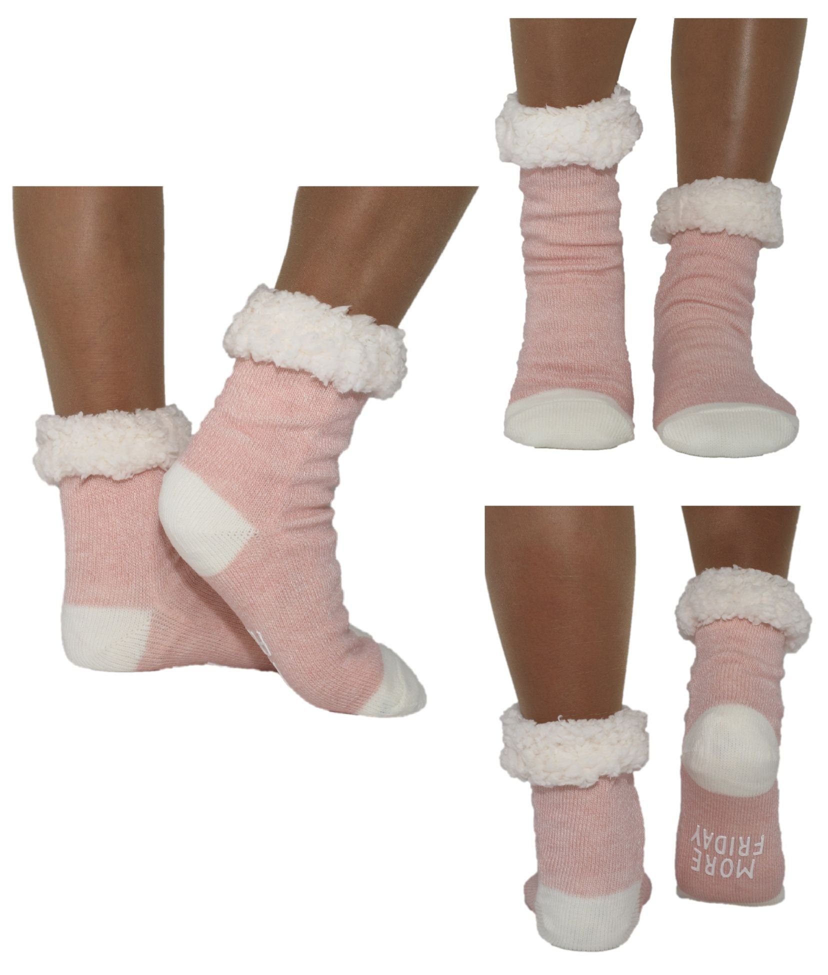 Haussocken Hüttensocken Haussocken Hüttenschuhe ABS Teddyfell Friday Gr 35-42