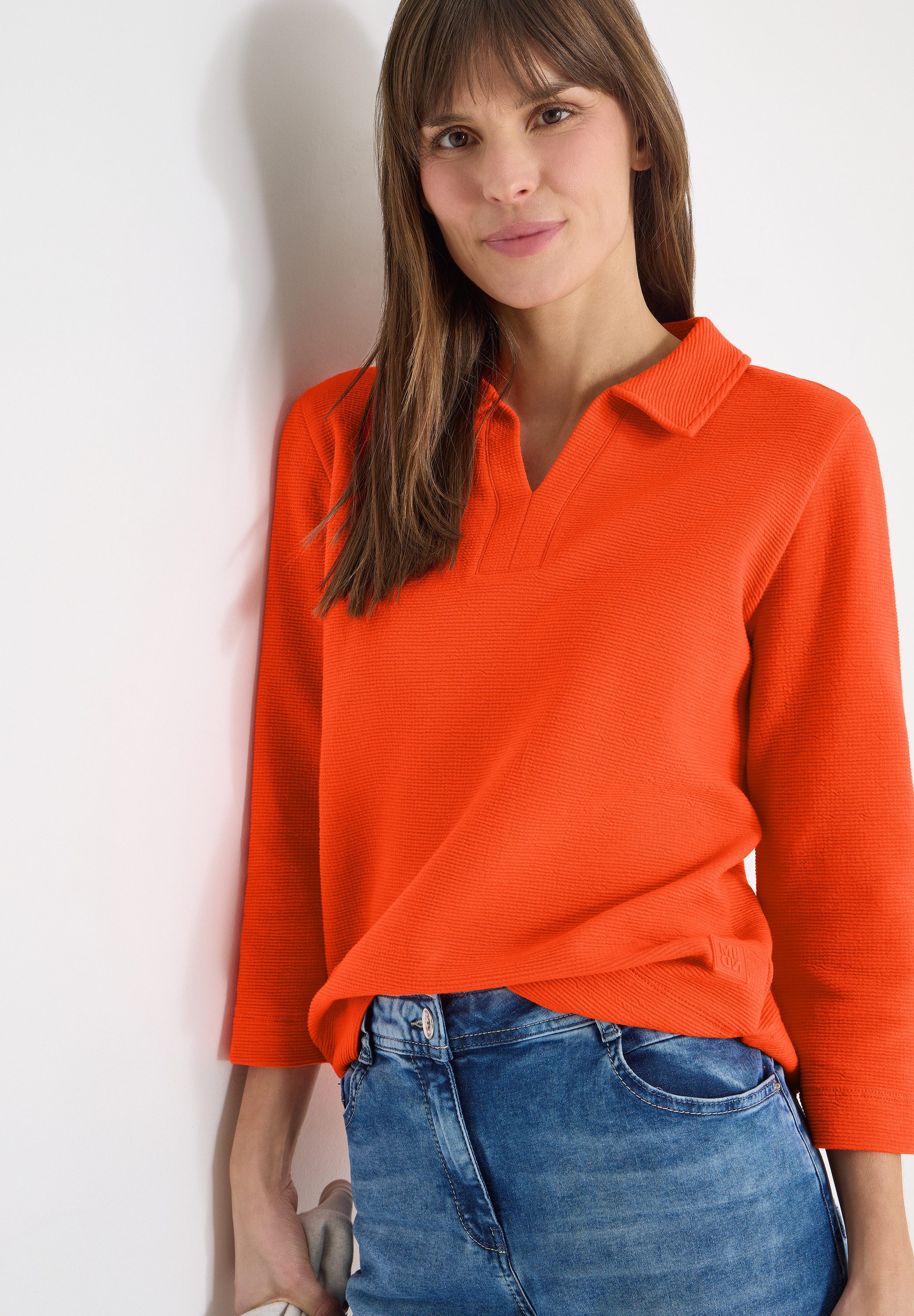 CECIL 3/4-Arm-Shirt mit Polokragen günstig online kaufen