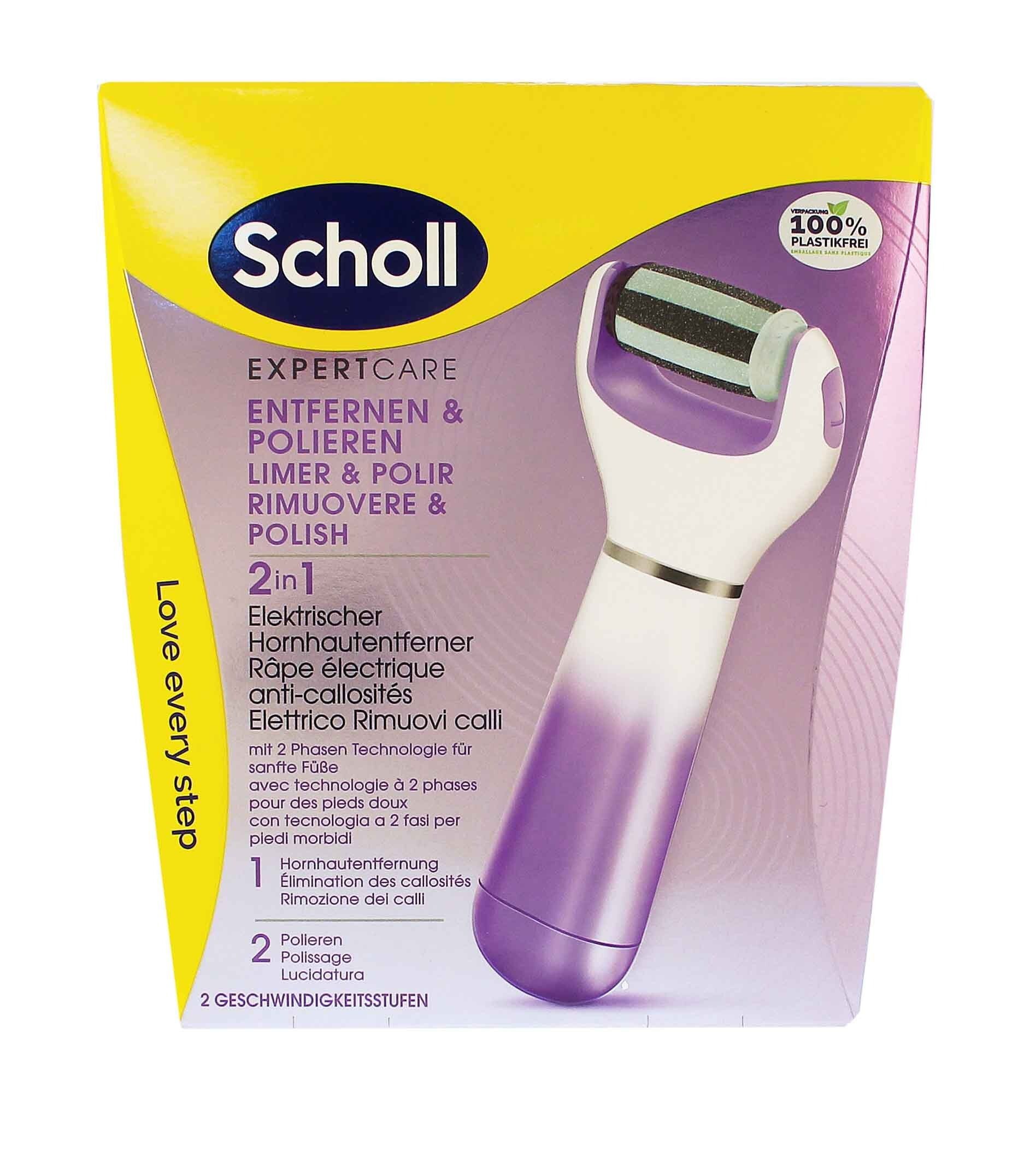 Scholl Elektrischer Hornhautentferner Scholl Scholl Expert Care 2-in-1 Feile & Glättung