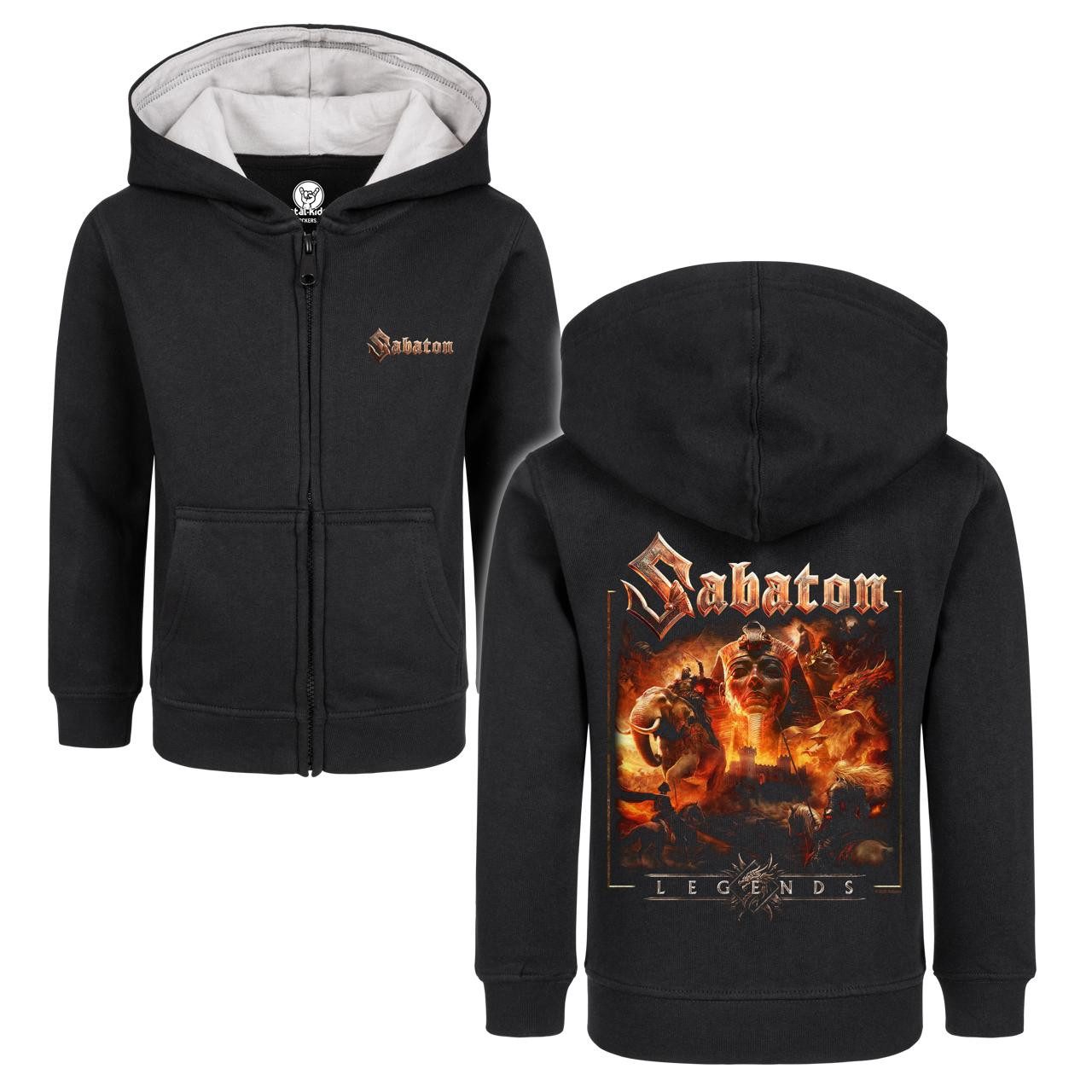 Metal Kids Kapuzensweatjacke mit Sabaton (Legends) Aufdruck für Kinder (2–14 J)