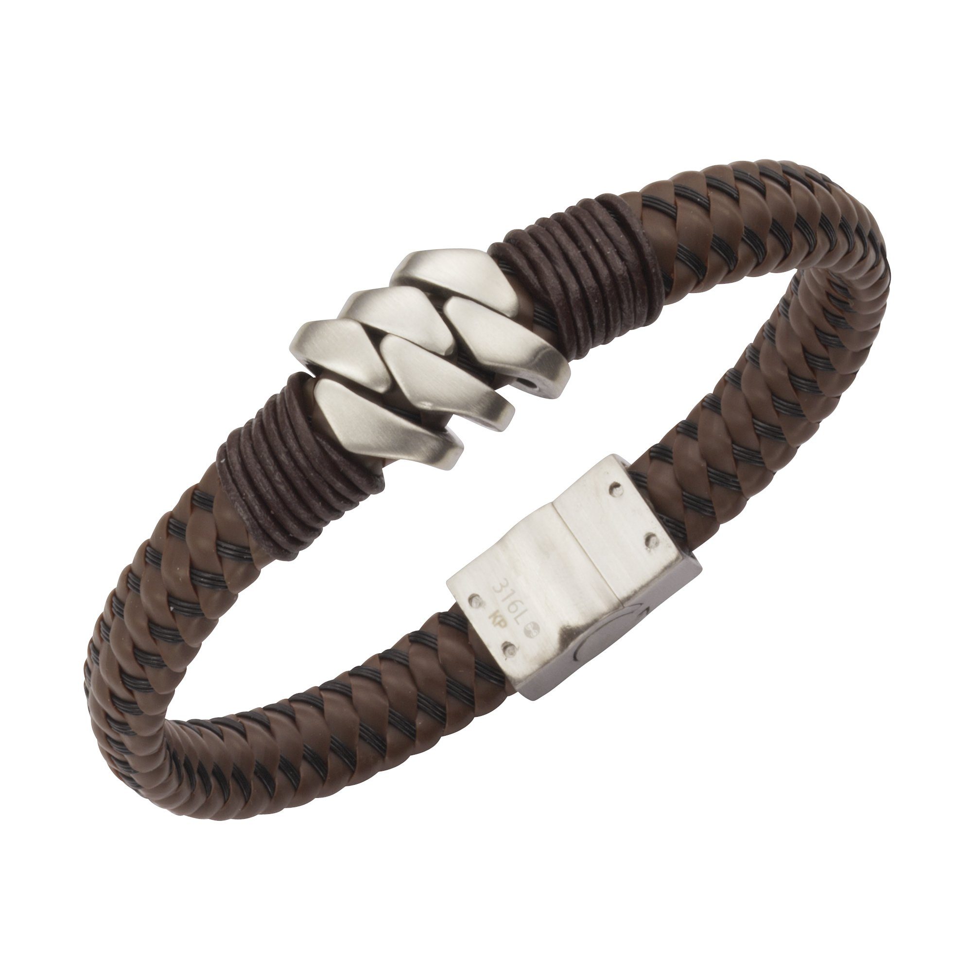 Zeeme Armband Leder mit Edelstahlverschluß