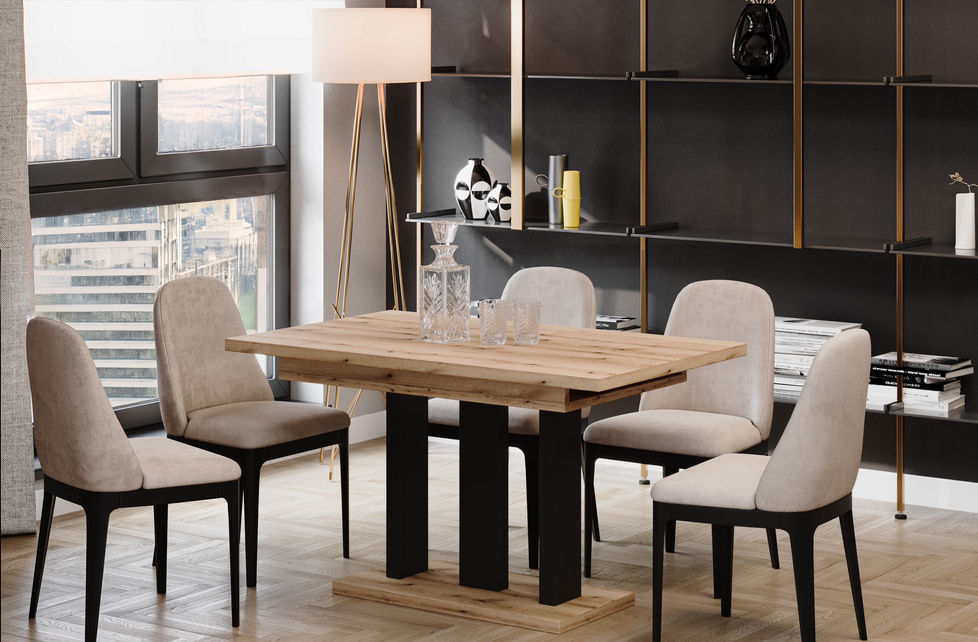 Endo-Moebel Esstisch Appia Esstisch 130–210cm ausziehbar für 8 Personen Tis günstig online kaufen