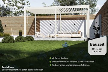 Weide Pergola Classic Aluminium Pavillon 3 x 5,3 M weiß