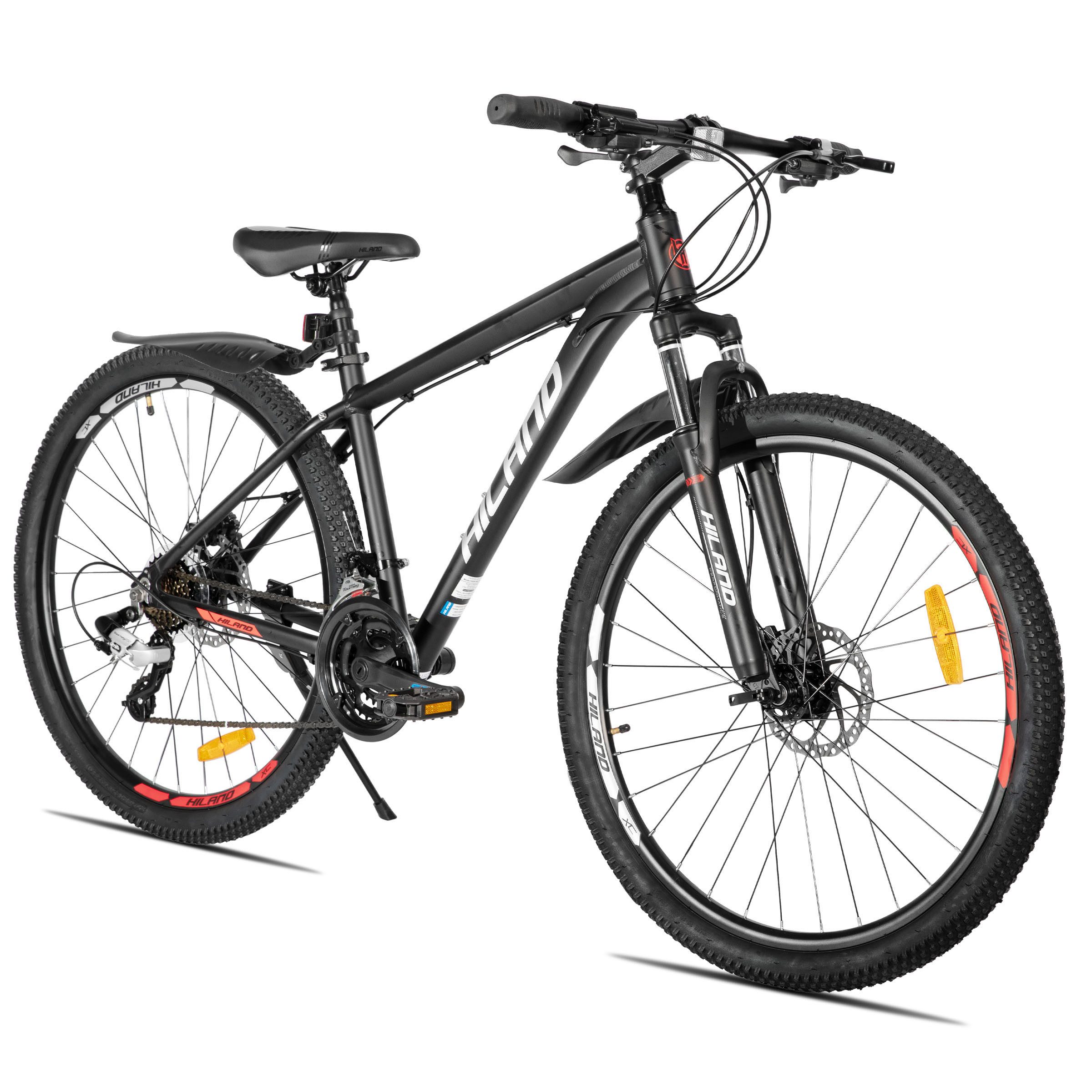 HILAND Mountainbike 27,5 Zoll Offroad‑MTB hydraul. Scheibenbremsen 24‑Gang‑Alu für Trails, 24 Gang, 24 Gänge, leichter Aluminiumrahmen, hydraulische Scheibenbremsen