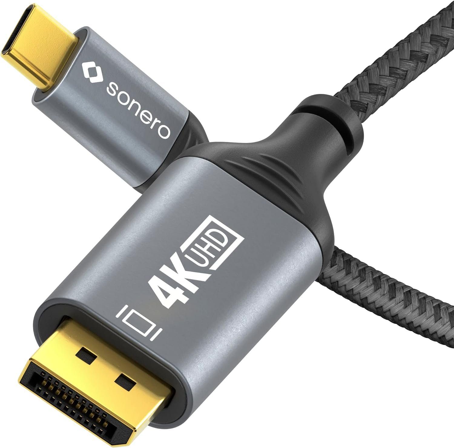 Sonero® 4K USB-C auf DisplayPort Kabel, DisplayPort Stecker auf USB-C Video-Kabel