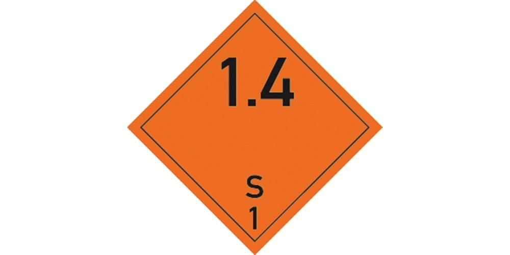 Thumbnail - König Werbeanlagen Hinweisschild Gefahrzettel Klasse 1 - Unterklasse 1.4/S, Folie, 250x250 mm