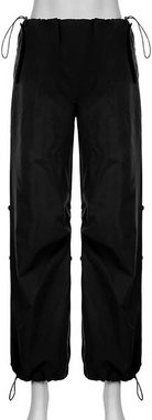 KIKI Latzhose Cargohose Damen Baggy High Waist Streetwear Hose mit Taschen