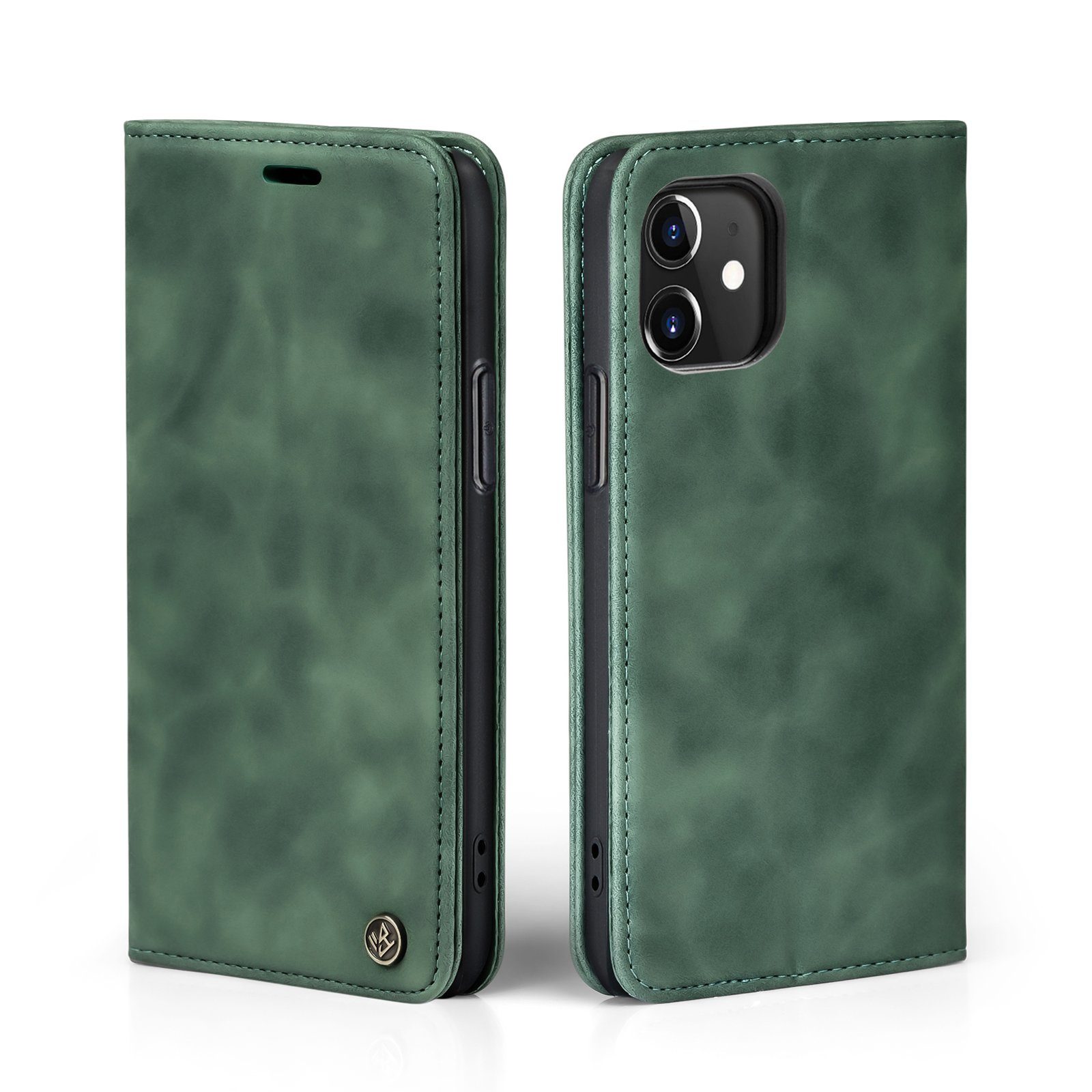 Tec-Expert Handyhülle Tasche Hülle für Apple iPhone 11 6.1 Zoll, 6.1, Cover Klapphülle Case mit Kartenfach Fliphülle aufstellbar