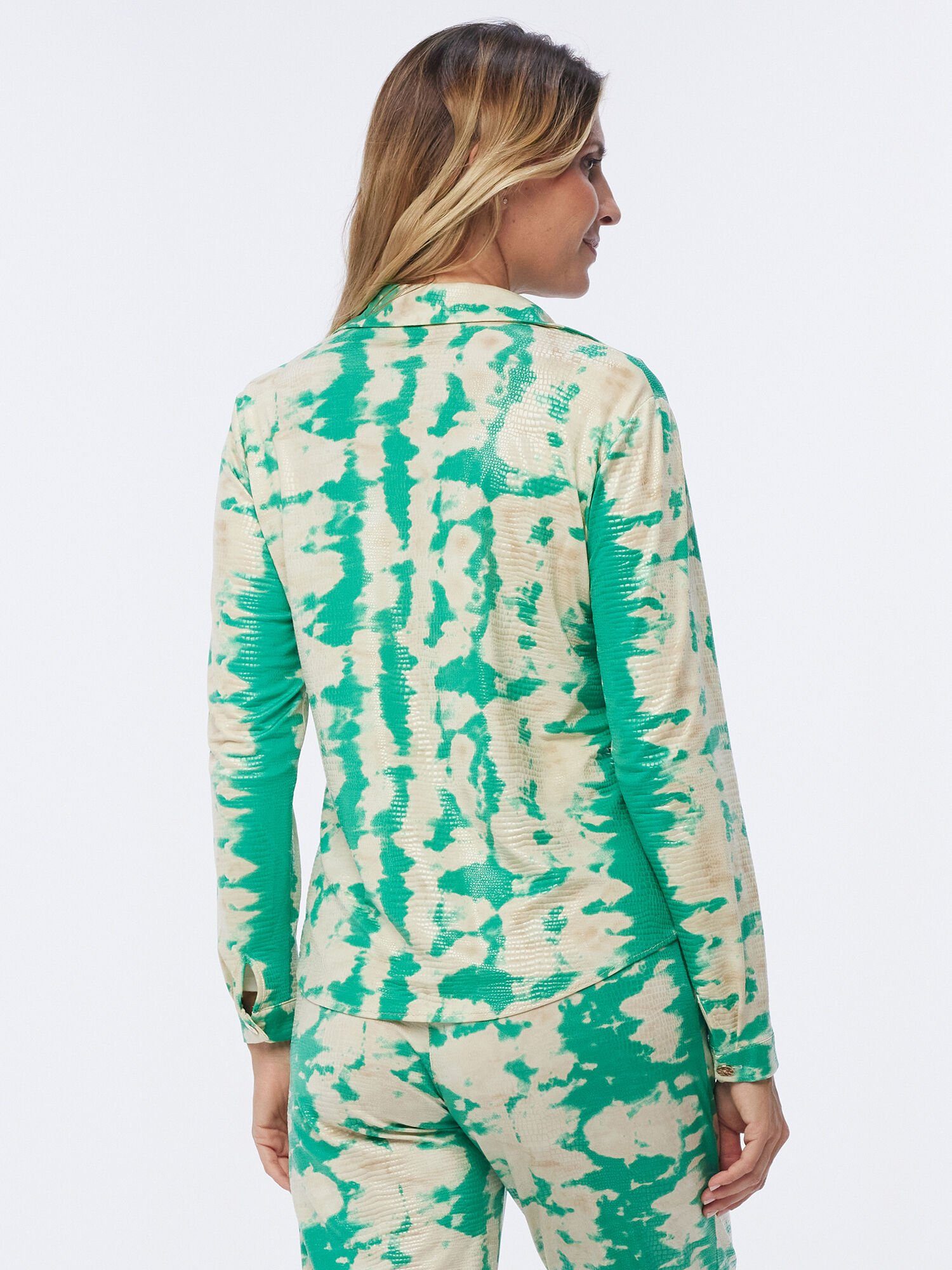 MONACO blue Hemdjacke Jackenhemd mit faszinierender Batikoptik