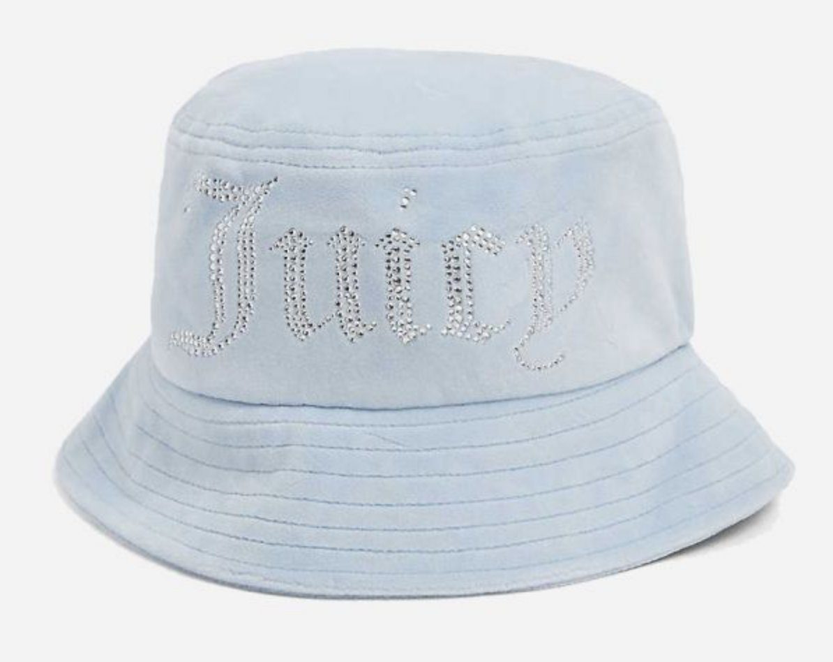 Juicy Couture Schlapphut VELOUR BUCKET with Diamonds cool blue | Schlapphüte