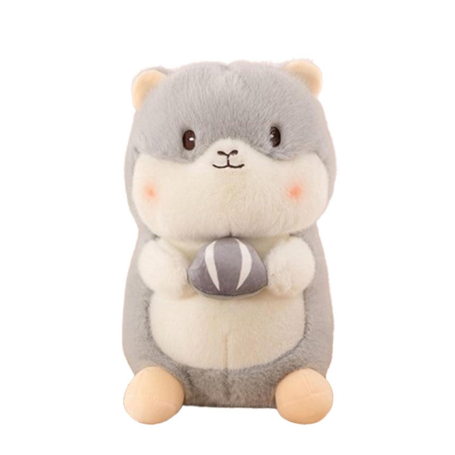 LuxusKollektion Kuscheltier Hamster Plüschtier Spielzeug Stofftier Kinder Geschenke 30 cm Grau
