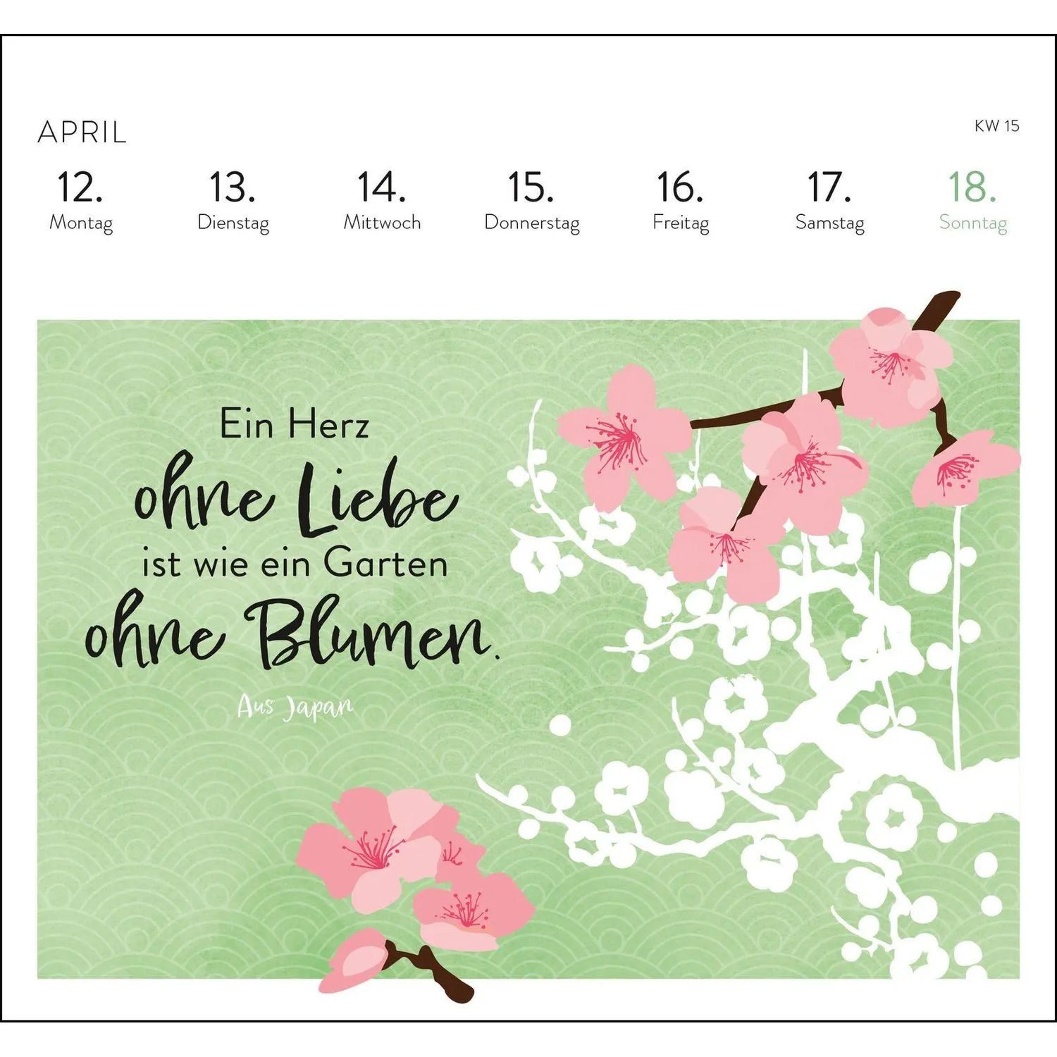 groh Verlag Tischkalender Postkartenkalender 2027: Harmonie und Lebensglück
