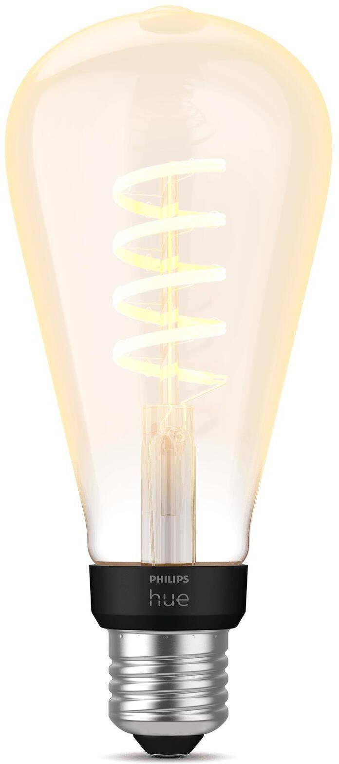 Philips Hue LED-Filament White Amb. E27 Einzelp GiantEdisonST72 Filam 300lm, E27, 1 St., Warmweiß, CCT-Farbtemperatursteuerung - warmweiß bis tageslichtweiß | Leuchtmittel
