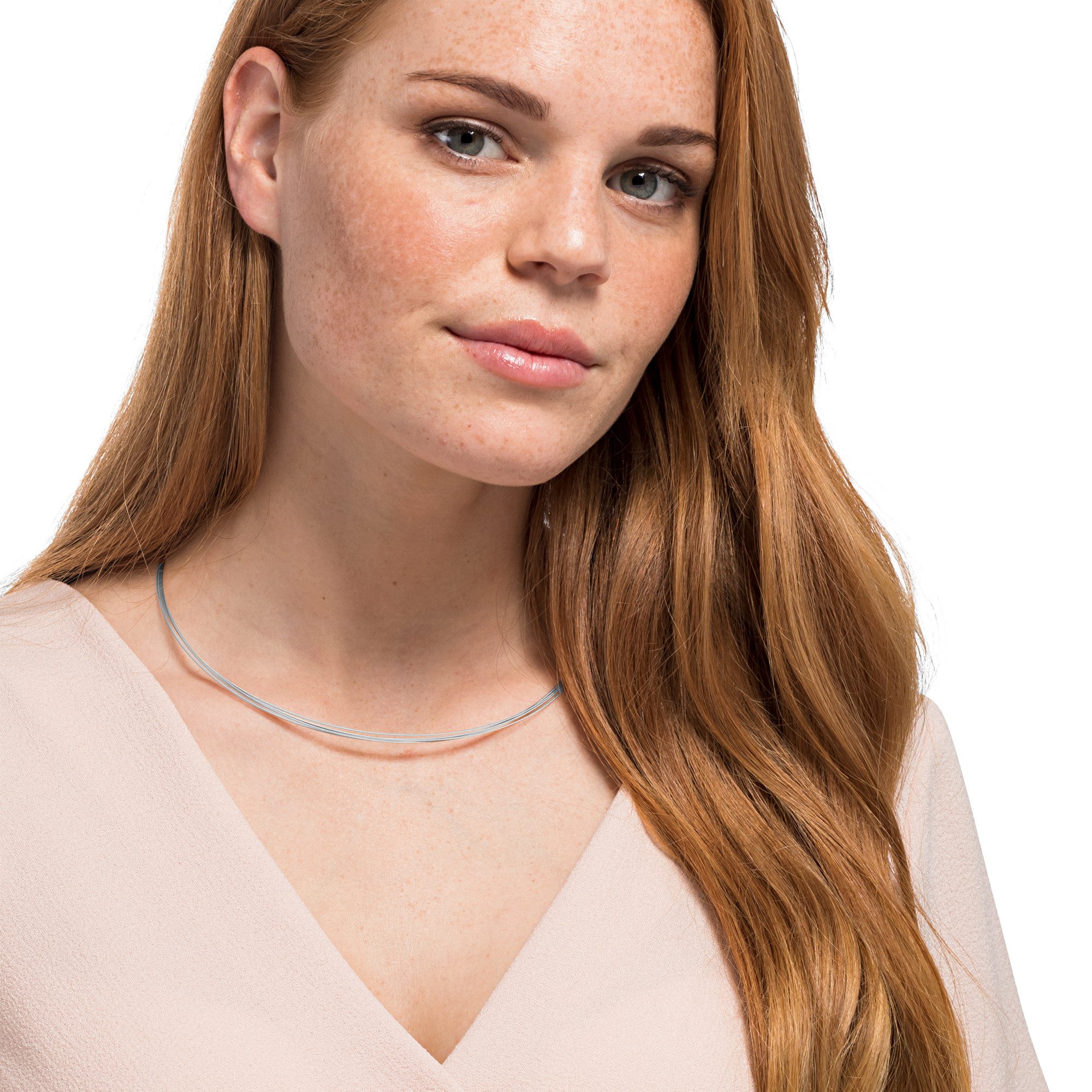 Heideman Collier Linea 5 silberfarben matt (keine Angabe, inkl. Geschenkverpackung), Kette für Frauen