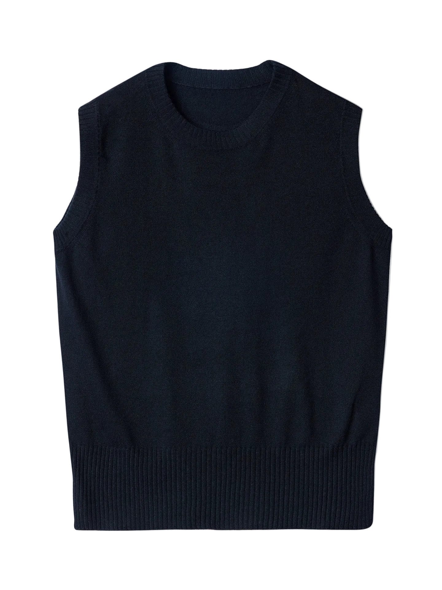 Stricktop Ärmelloses Top aus Kaschmir-Seide
