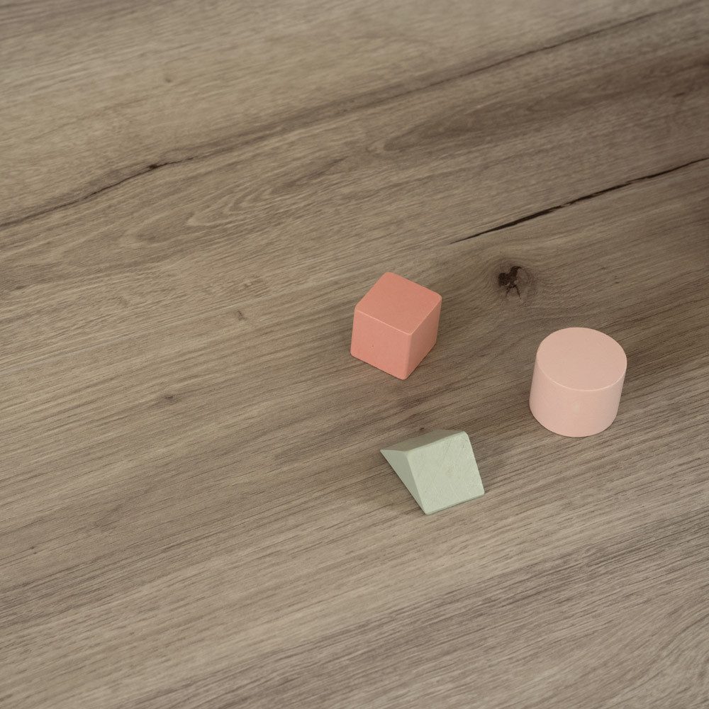 HOME DELUXE Vinylboden Klick-Vinylboden mit Trittschall ROMIA - Eiche, Feuchtigkeitsresistente Beschichtung, Rutschfester Boden, Fußbodenheizung geeignet, Landhausdiele Holzstruktur, Vinylboden mit Trittschall