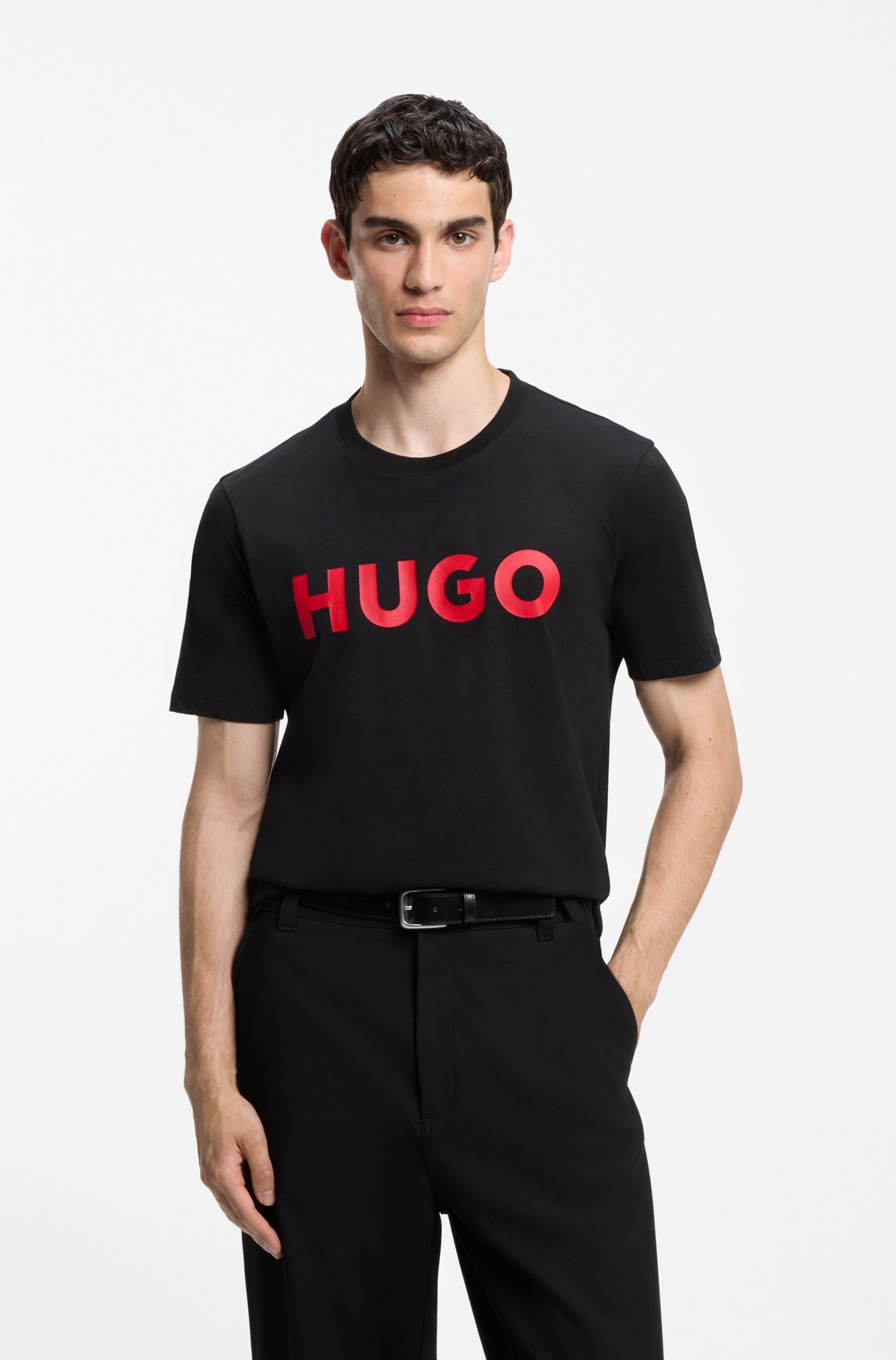 HUGO T-Shirt Dulivio Rundhalsausschnitt, Regular Fit, Must have Basic