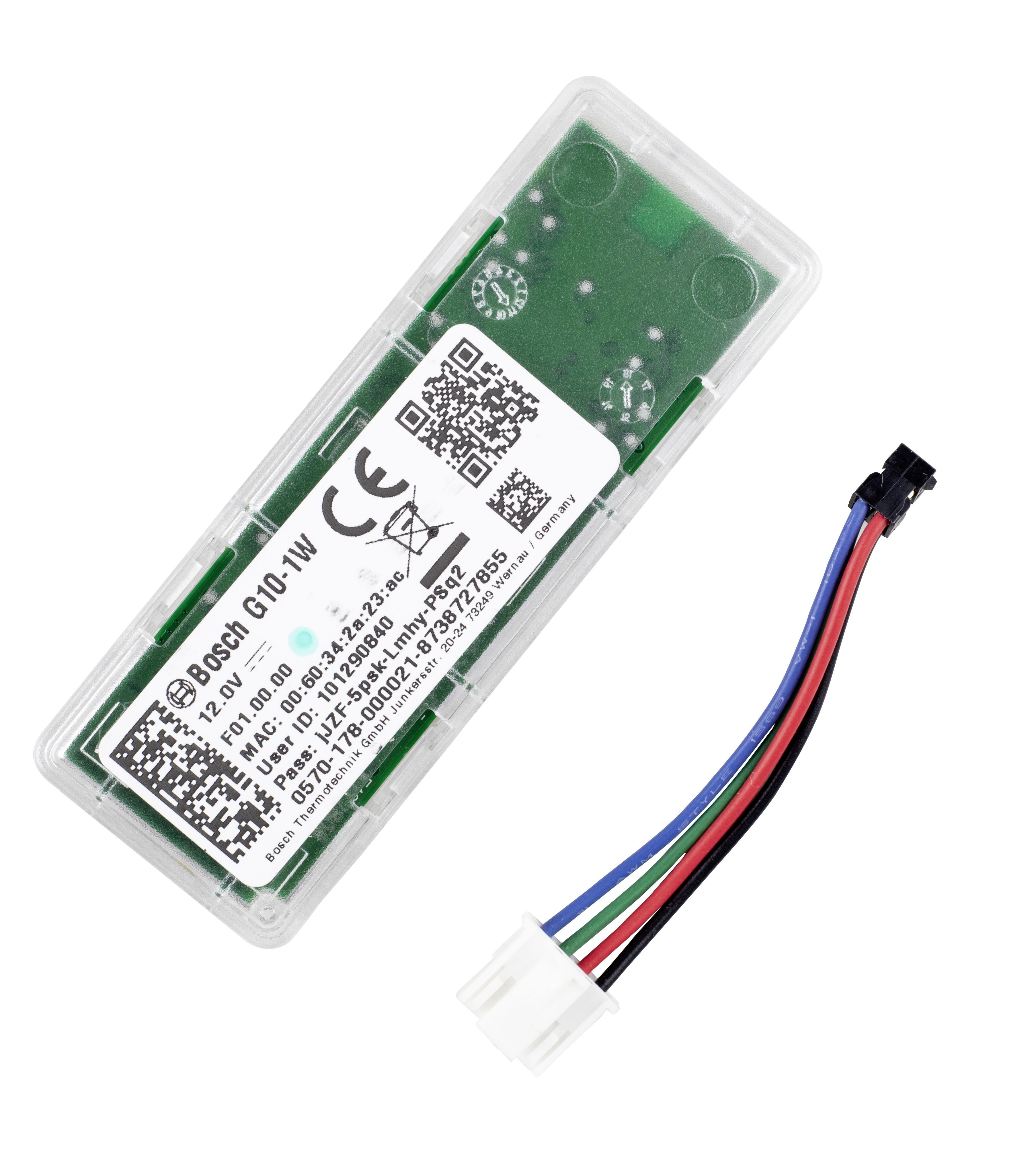 BOSCH WiFi Gateway, Connect-Key zum Nachrüsten Netzwerk-Adapter Connect-Key zu WLAN, WLAN-Internetmodul für Bosch HomeCom Easy App