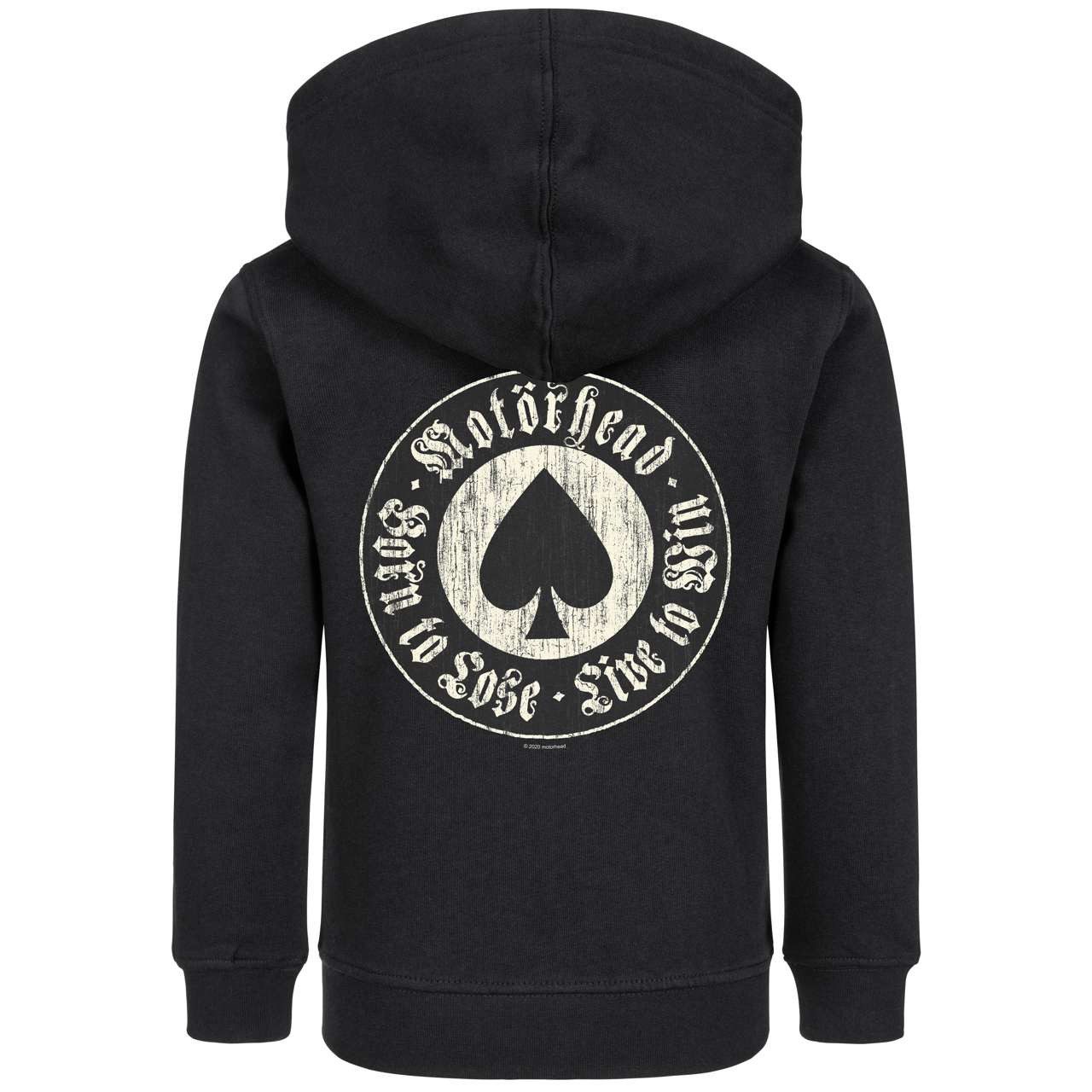 Metal Kids Kapuzensweatjacke mit Motörhead (Born to Lose) Aufdruck für Kinder von 2–14 Jahren