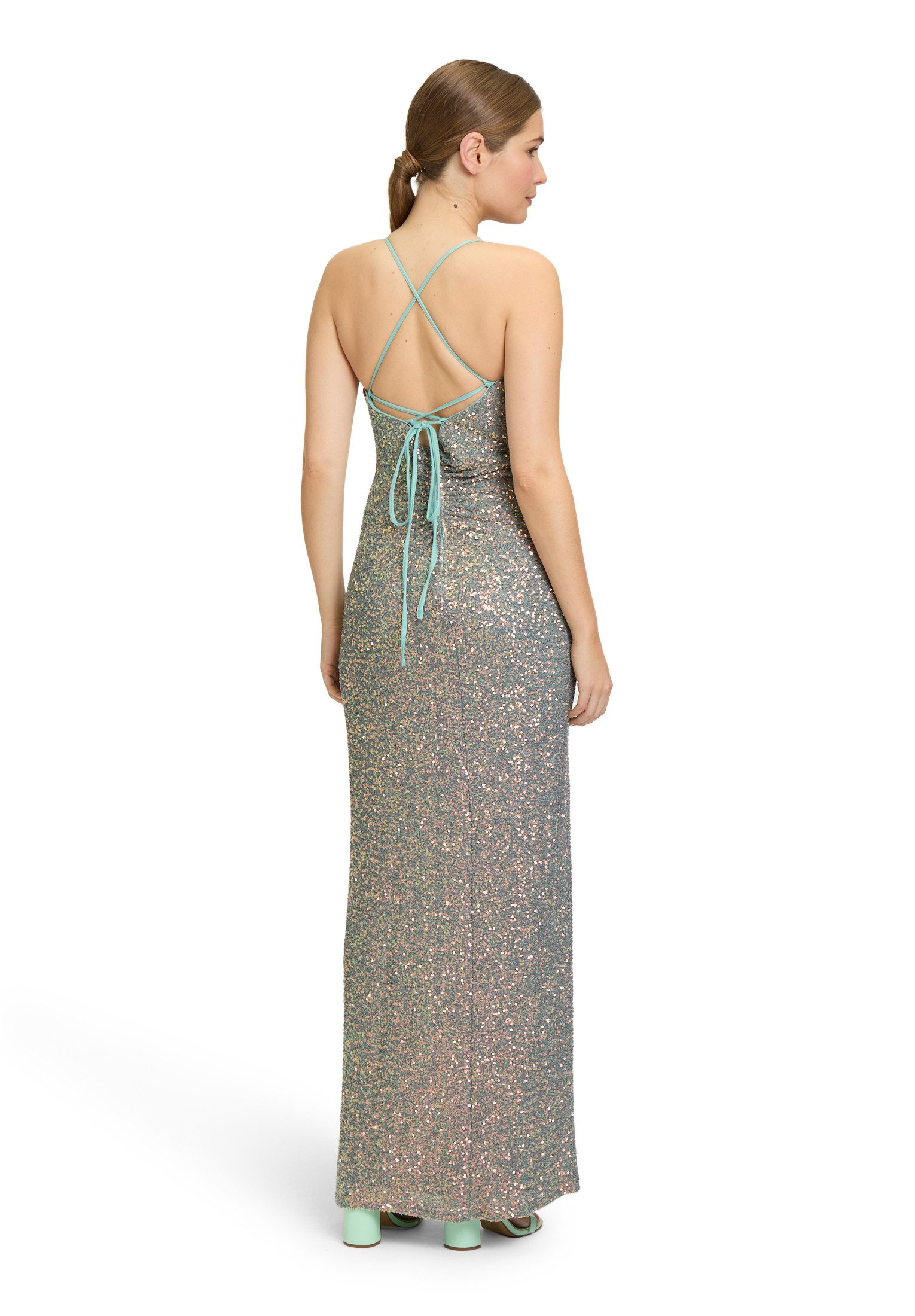 Vera Mont Abendkleid "Damen Abendkleid im Glitzer-Look" Ohne Tasche Wickel- günstig online kaufen
