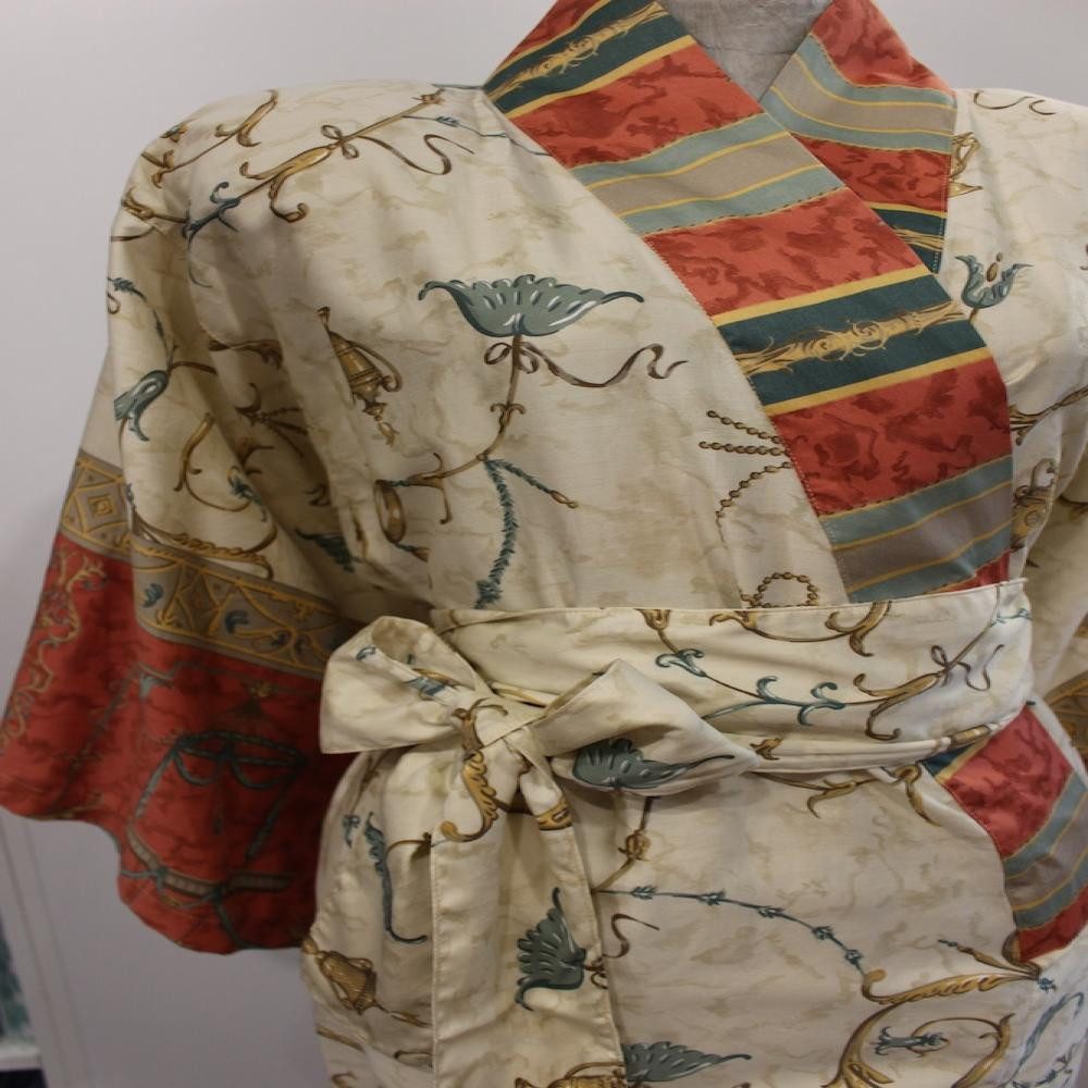 Bassetti Kimono OPLONTIS V8 in S/M, 100% Baumwolle, Gürtel