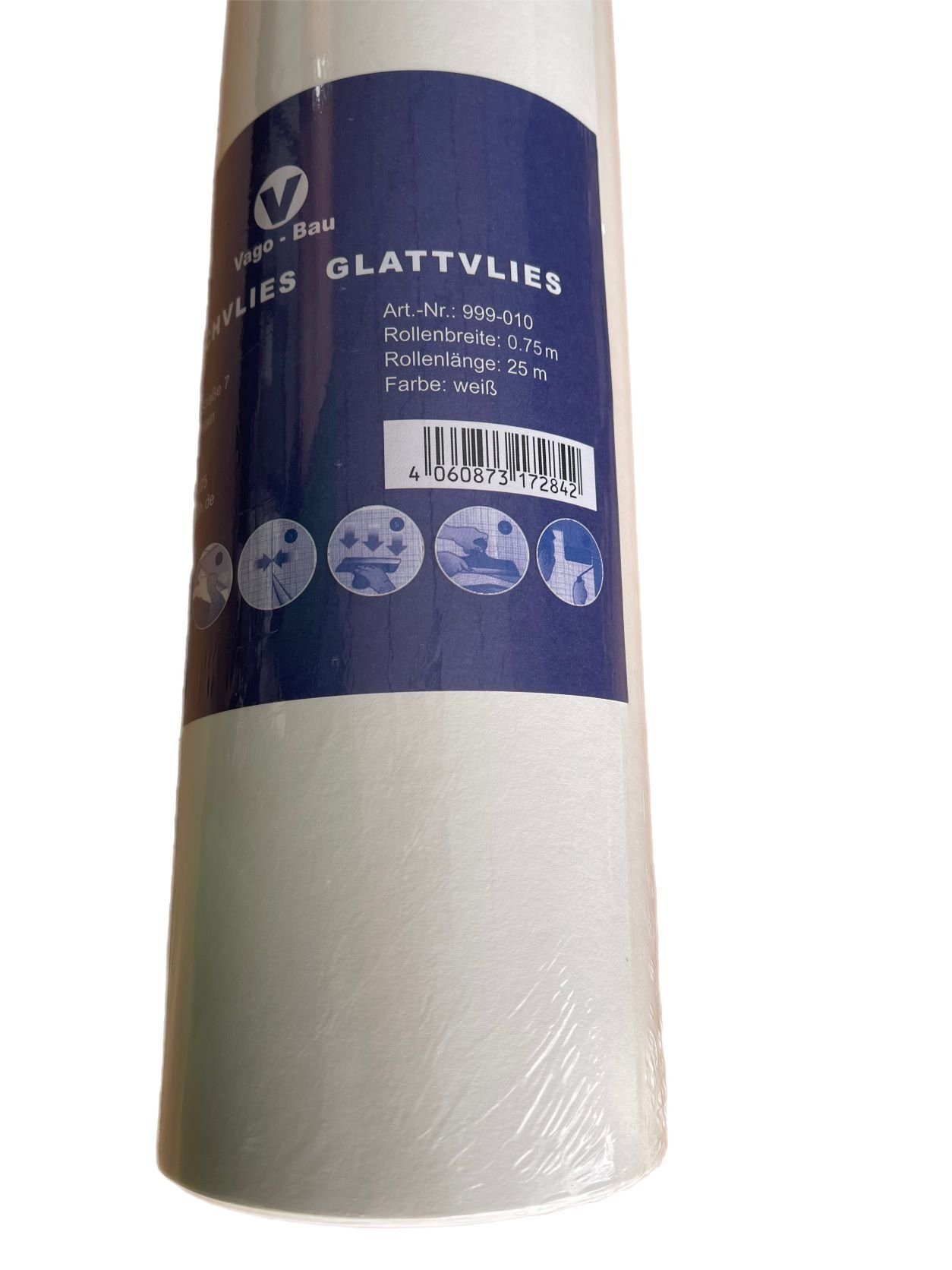 VaGo-Tools Vliestapete VaGo Glattvlies Malervlies 150g/m² 1 Rolle