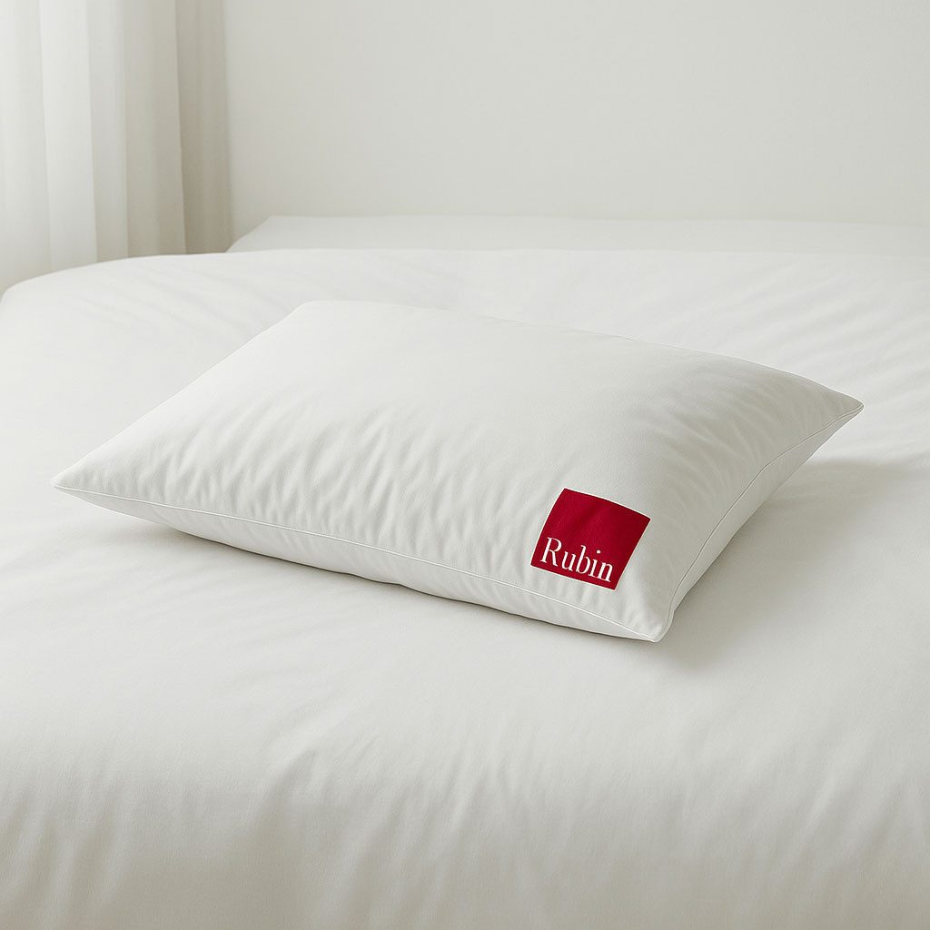 HANSKRUCHEN Daunenkissen RUBIN, Füllung: 85% Federchen, 15% Daunen, Bezug: 100% Baumwolle, allergikerfreundlich