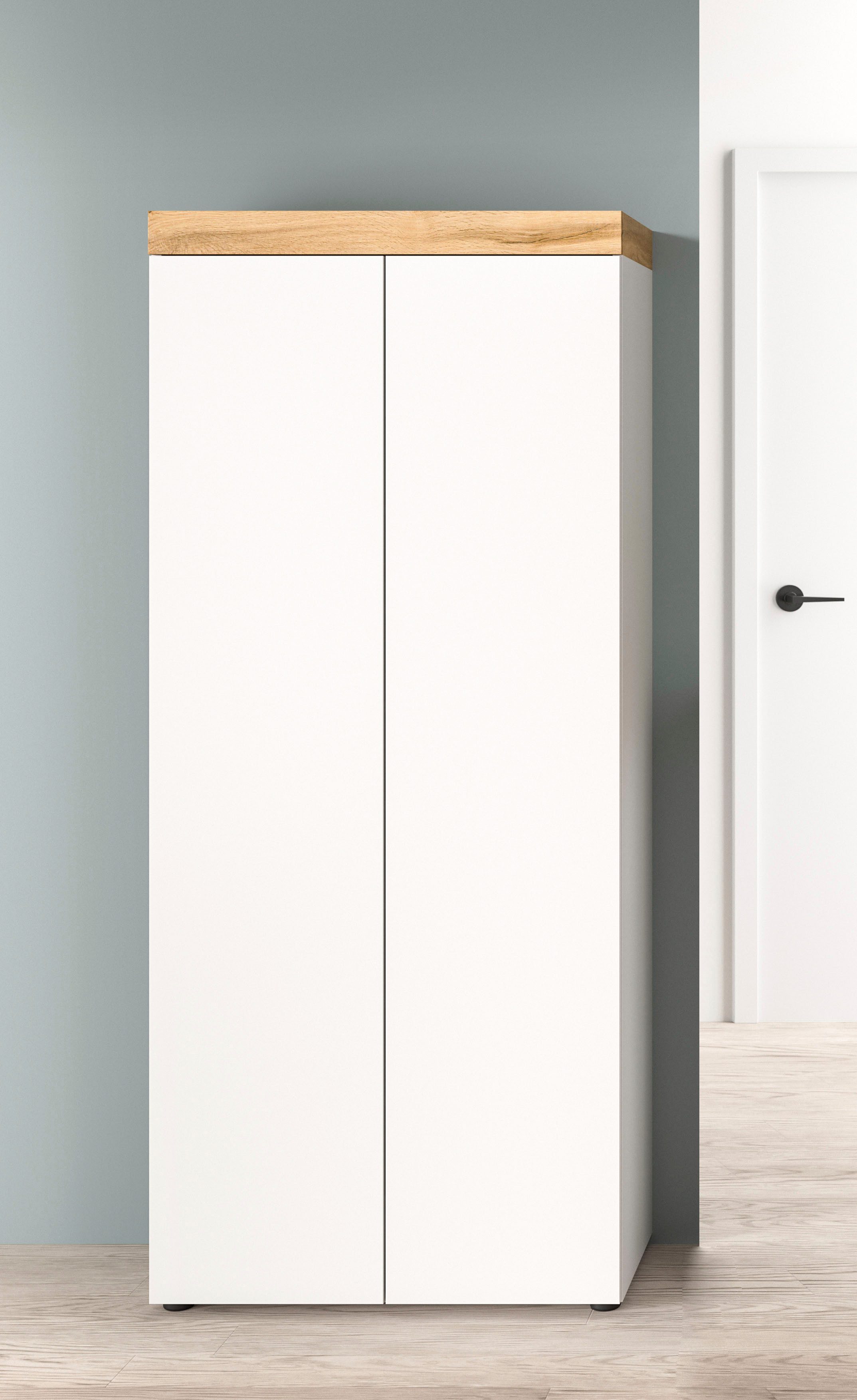 OTTO home Schuhschrank MAMBO, TOPSELLER!, Höhe 179cm, stehend & hängend, push-2-open (1-St., 2 farbige Ausführung) Schuhschrank, Schuhkommode, Flur, Diele