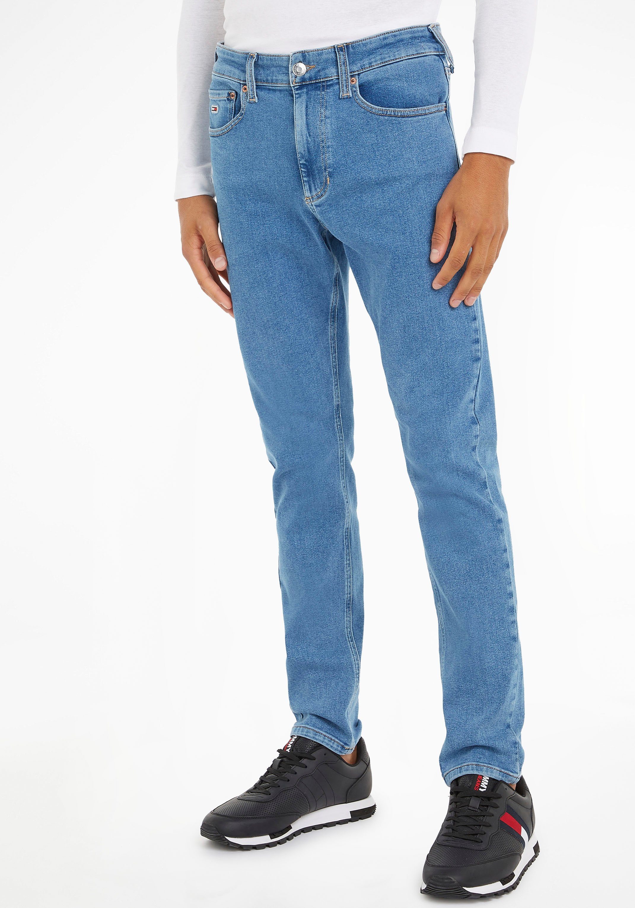 Nieten SLIM Jeans Jeans Tommy mit & Y Tommy SCANTON Slim-fit-Jeans Knopf