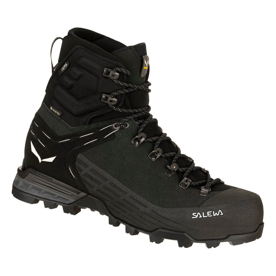 Salewa Ortles Ascent Mid GTX (Alpine, Veloursleder, wasserdicht) schwarz Wanderschuh