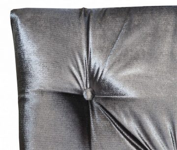 Casa Padrino Esszimmerstuhl Barock Esszimmer Stuhl Grau / Silber - Designer Stuhl - Luxus Qualität - Hochlehner Hochlehnstuhl
