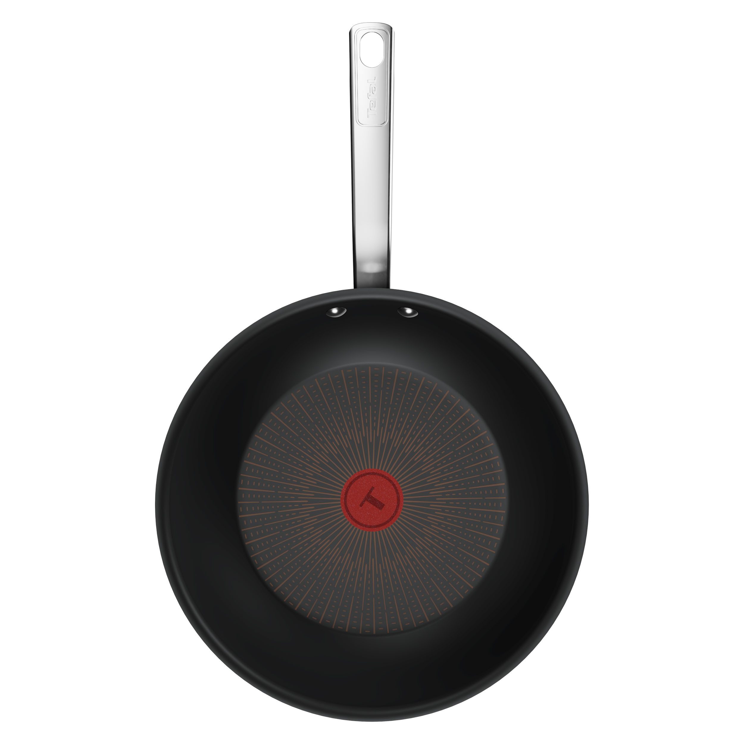 Tefal Wok Experience Unbreakable, Aluminium (1-tlg., 1x Wokpfanne 28 cm), FusionCore Antihaftversiegelung, Induktion, Temperaturanzeiger
