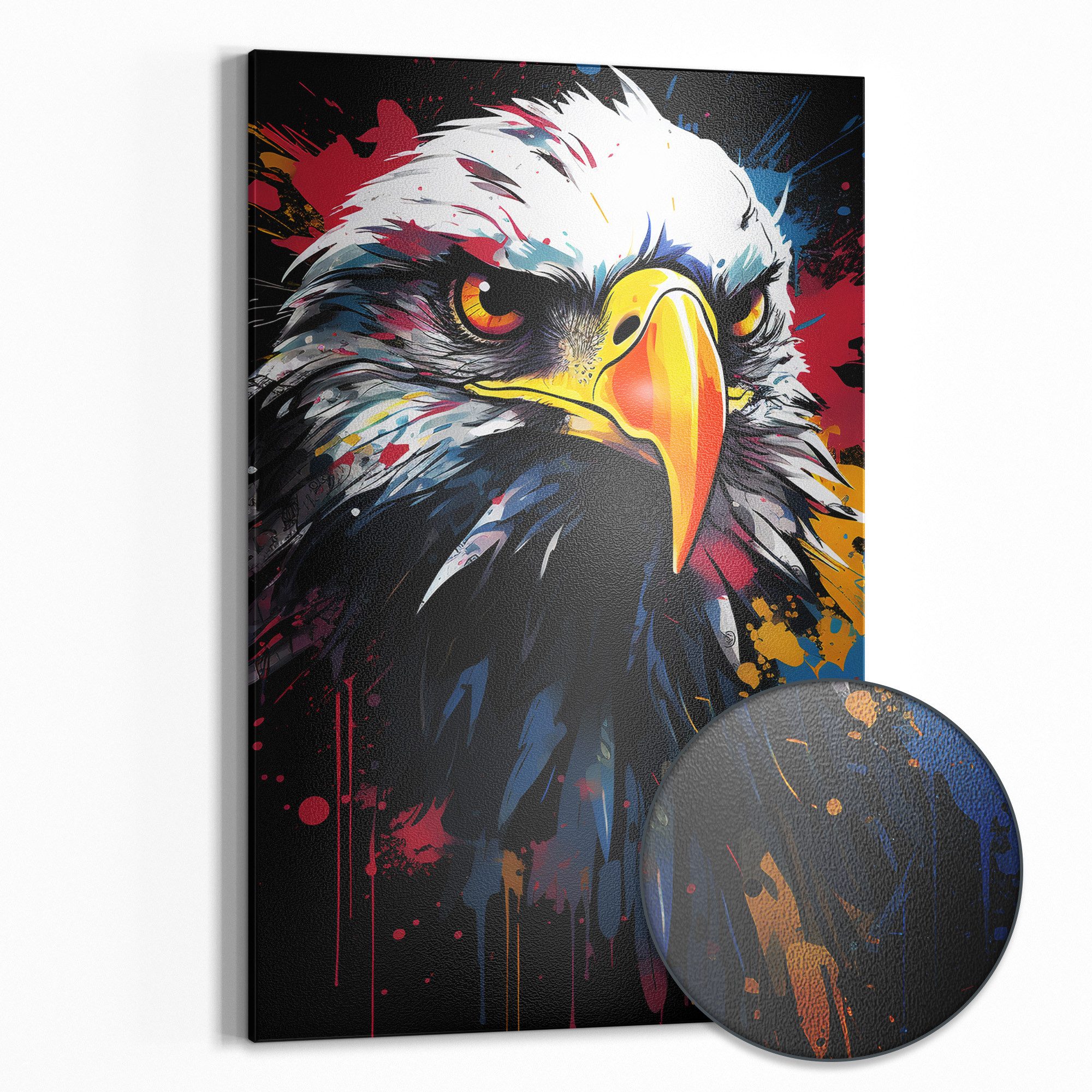 DEQOART Magnettafel 'Energie des Adlers', Metall Whiteboard für alle Magnete, Magnetboard magnetisch