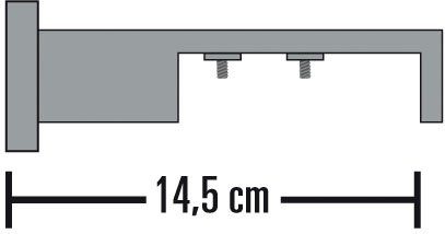 Wandträger Multiträger, SCHÖNER Matteo stahl-gebürstet rechteckig Serie WOHNEN LAMINAT, Einzelprogramm (1-St)
