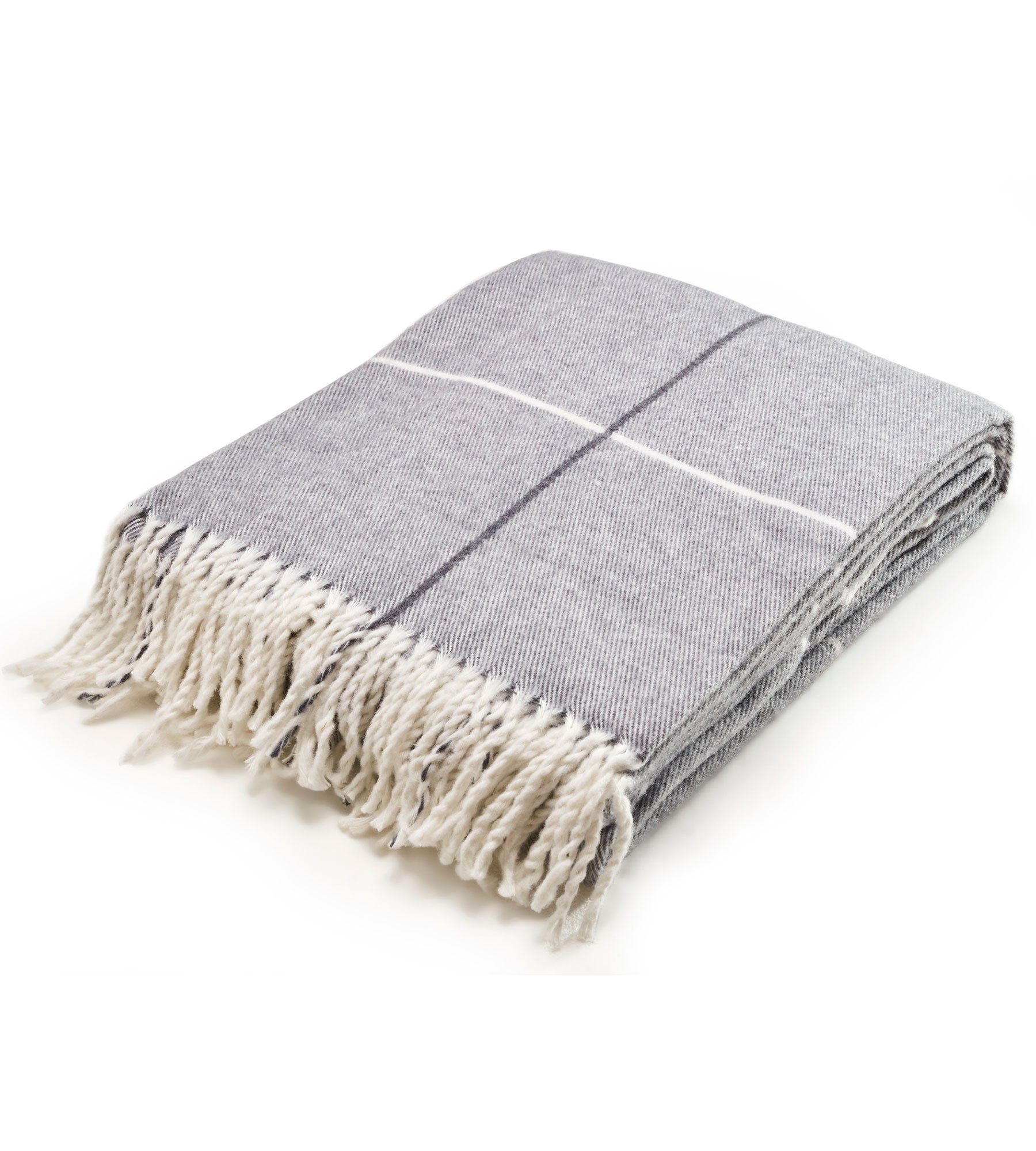 Wohndecke Gray Block, nordisches Design, 150x200 cm, angenehm weich, Arus, 150 x 200 cm