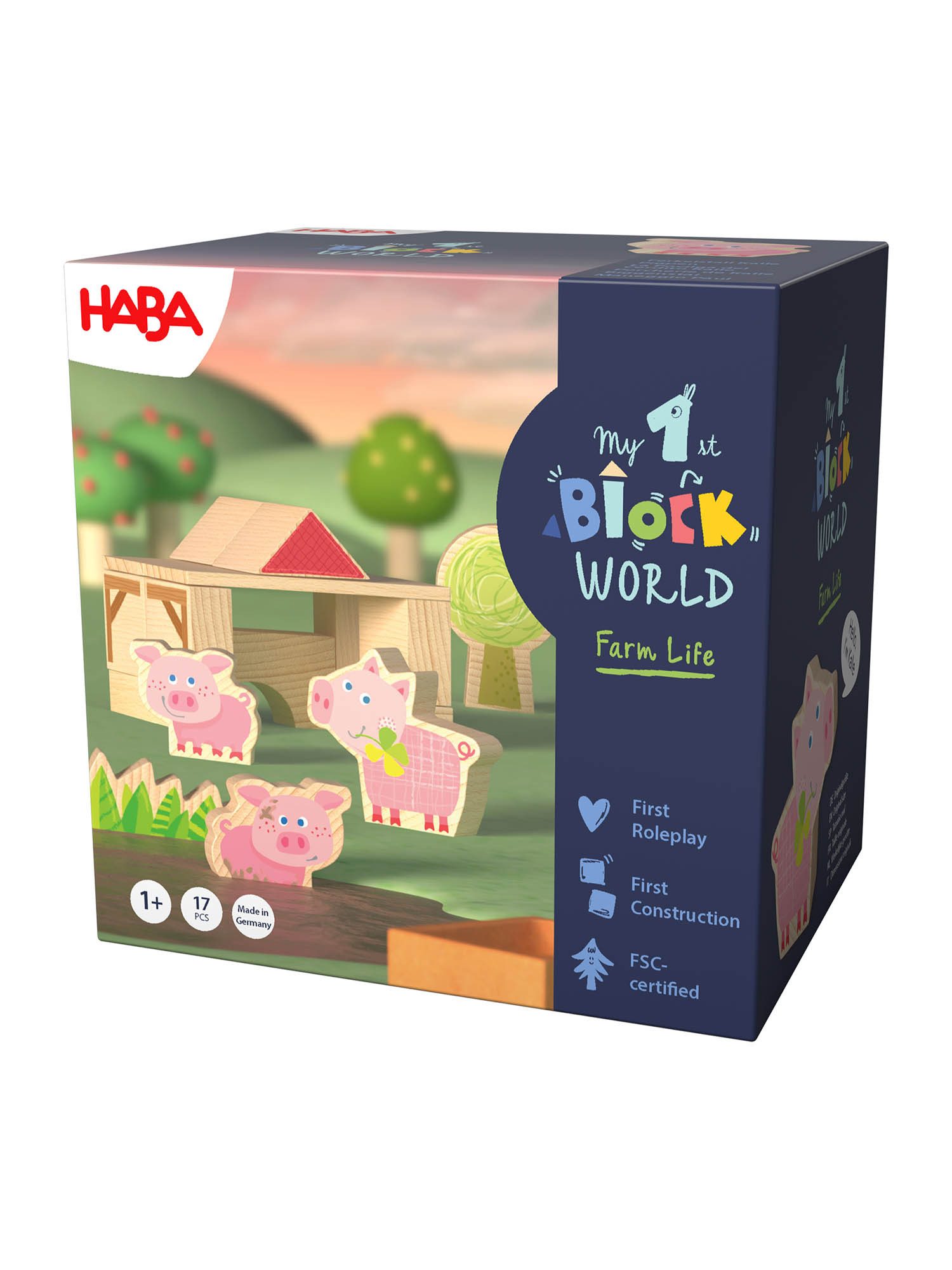 Haba MFBW Ferkelstall Kalle Spielbausteine, Bausteine Set, Bauklötze, Building Blocks