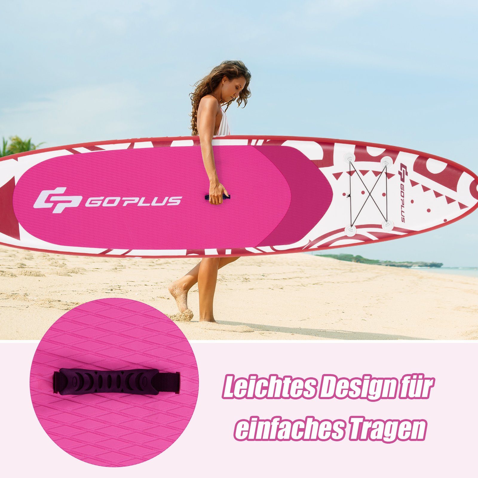 SUP-Board mit Paddel COSTWAY & Board, Paddling Pumpe Stand Up