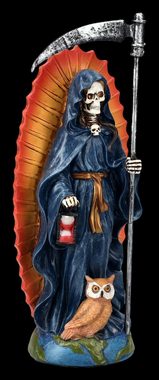 Figuren Shop GmbH Dekofigur Santa Muerte Figur - Sensenmann blau - Fantasy Gothic Dekofigur Reaper