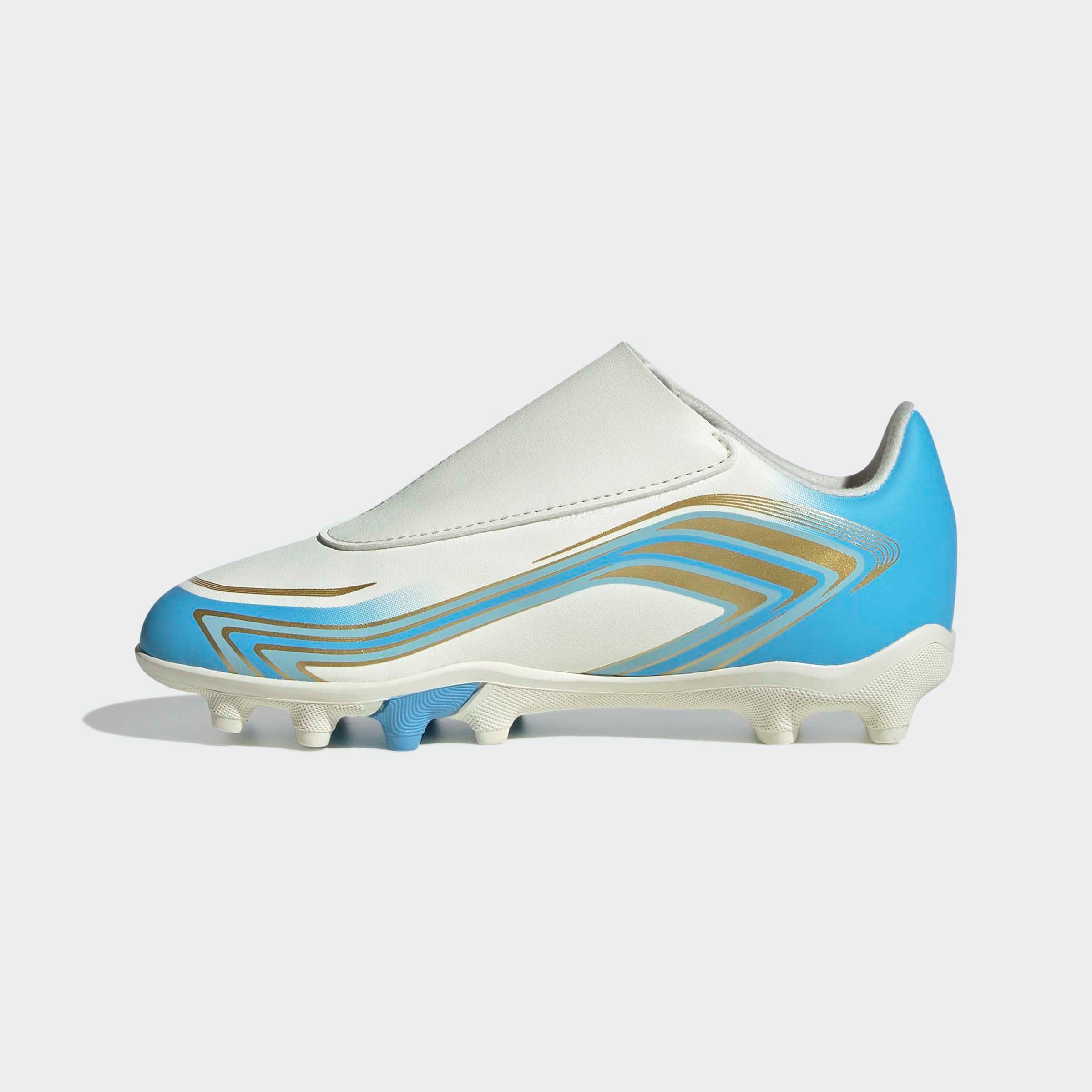 adidas Performance F50 MESSI CLUB KIDS, KLETTVERSCHLUSS, FESTE BÖDEN/GEMISCHTE BÖDEN Fußballschuh für viele verschiedene Böden geeignet, für Jugendliche & Kinder