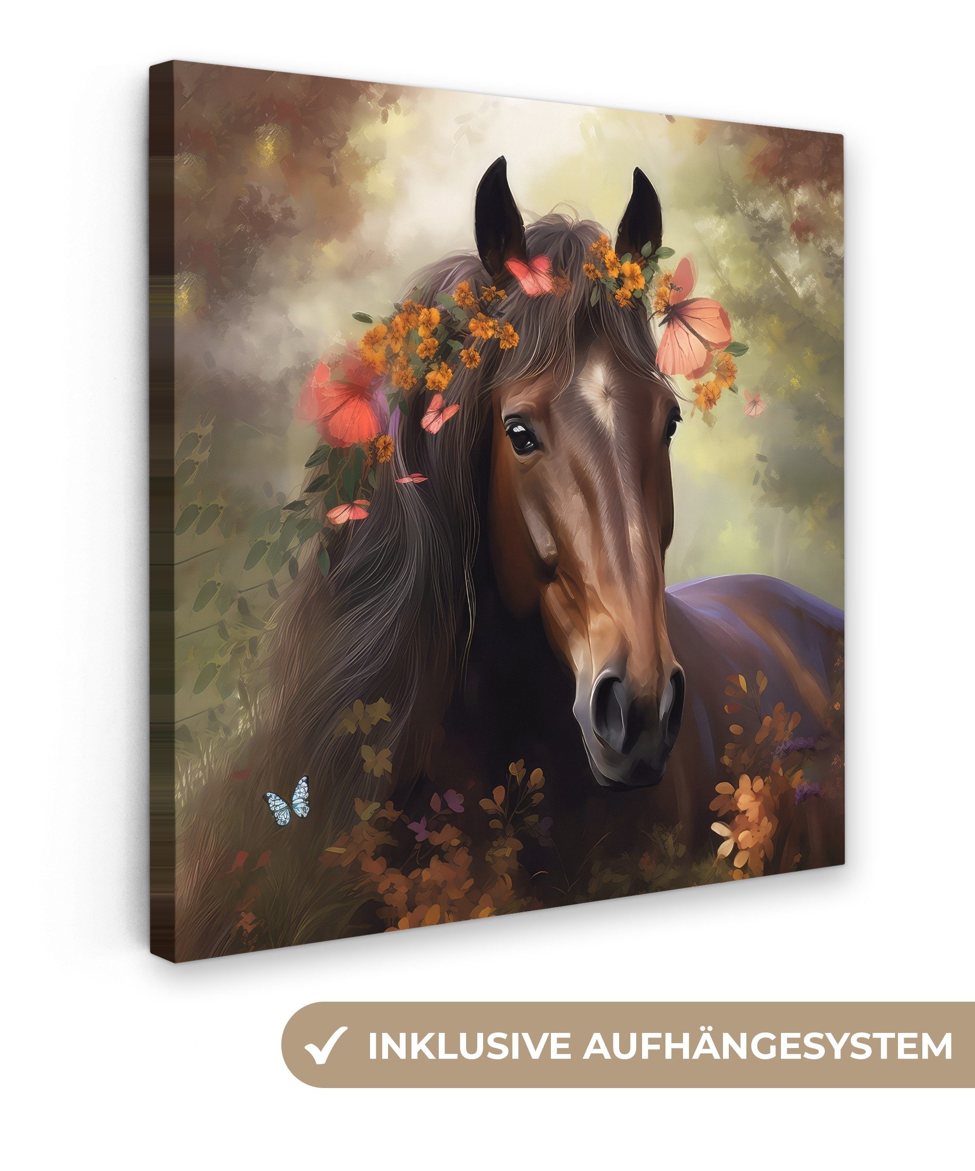 OneMillionCanvasses® Leinwandbild Pferd - Tiere - günstig online kaufen