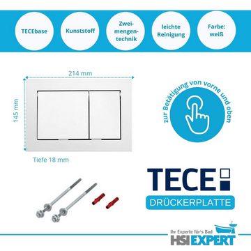 TECE Vorwandelement WC TECE Spülkasten Grohe WC randlos Betätigungsplatte, Spar-Set