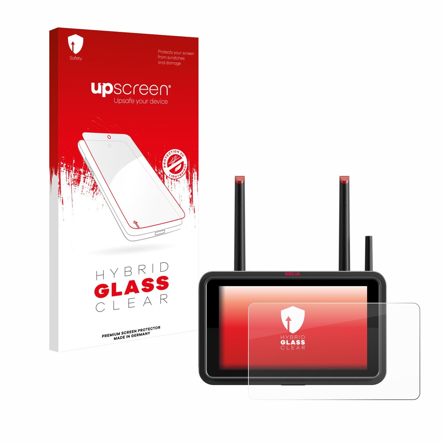 upscreen Displayschutzglas Folie für Atomos Ninja TX, Schutzfolie Glas Panzer Display Schutz klar