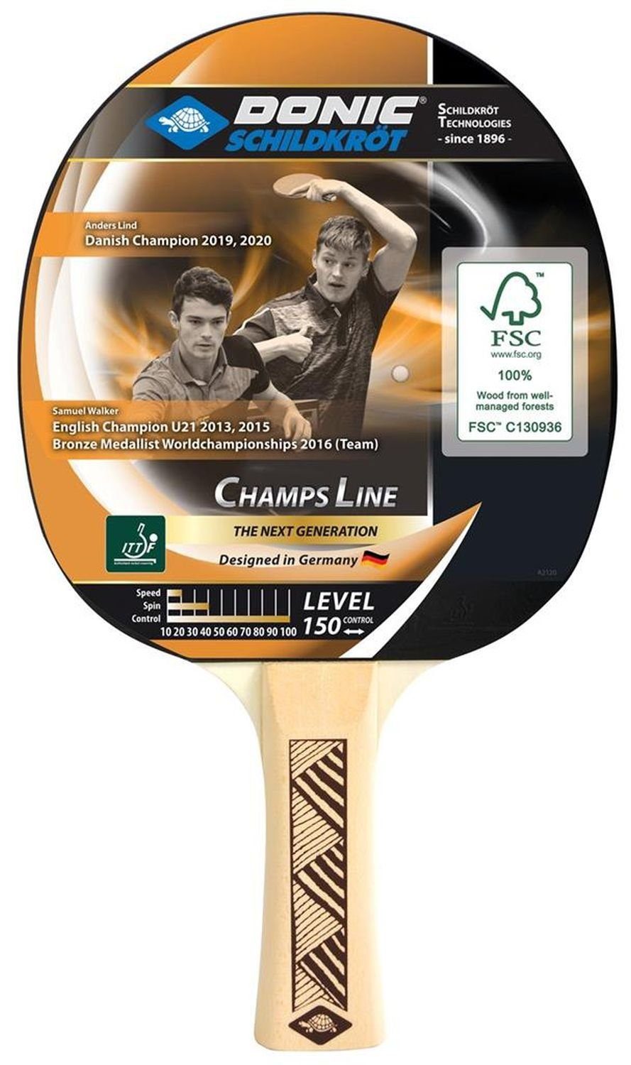Donic Tischtennisschläger Champs Line 150, Tischtennis Schläger Racket Table Tennis Bat