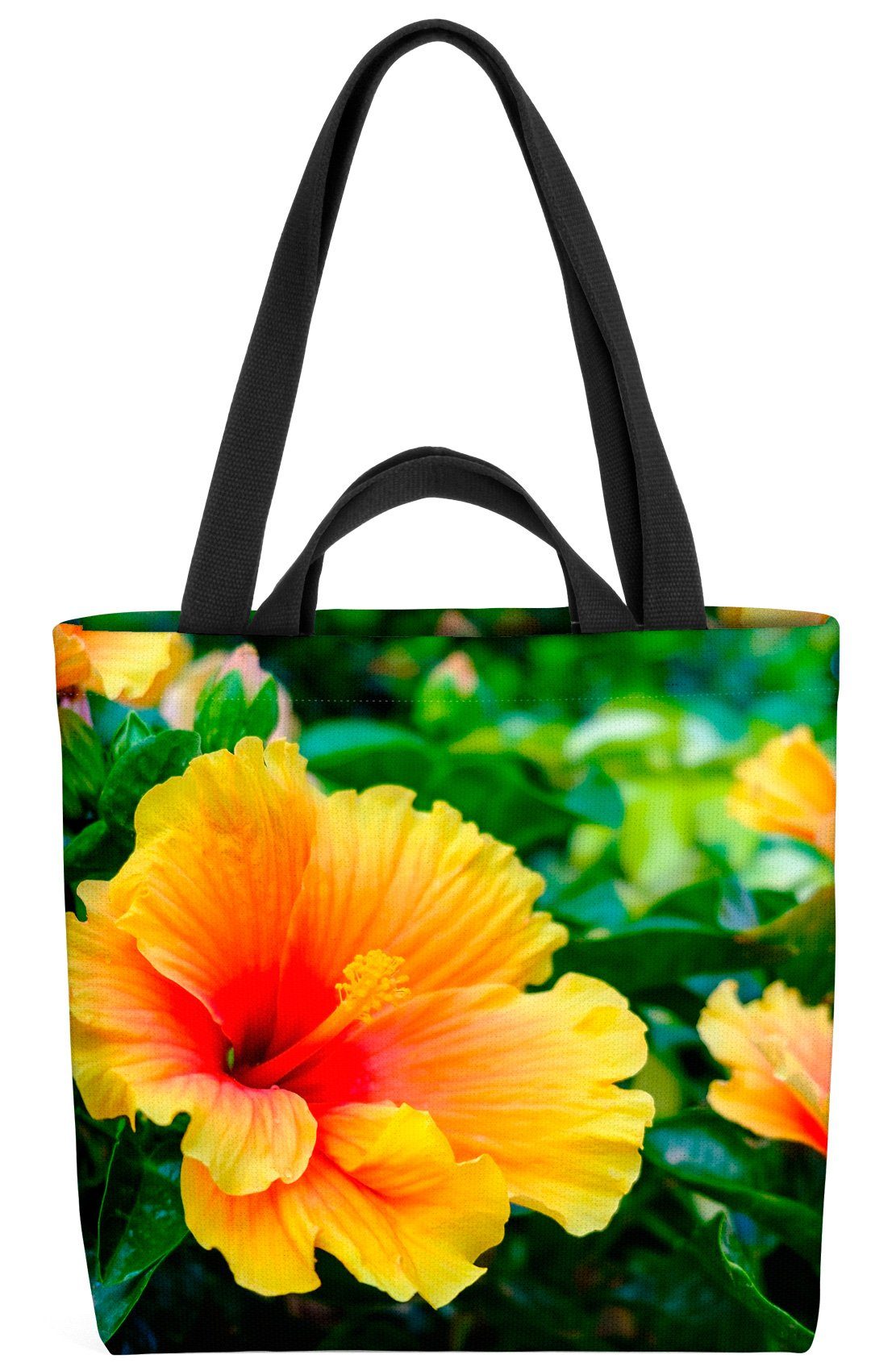 VOID Henkeltasche (1tlg), Gelber Hibiskus Blüten Blumen Garten