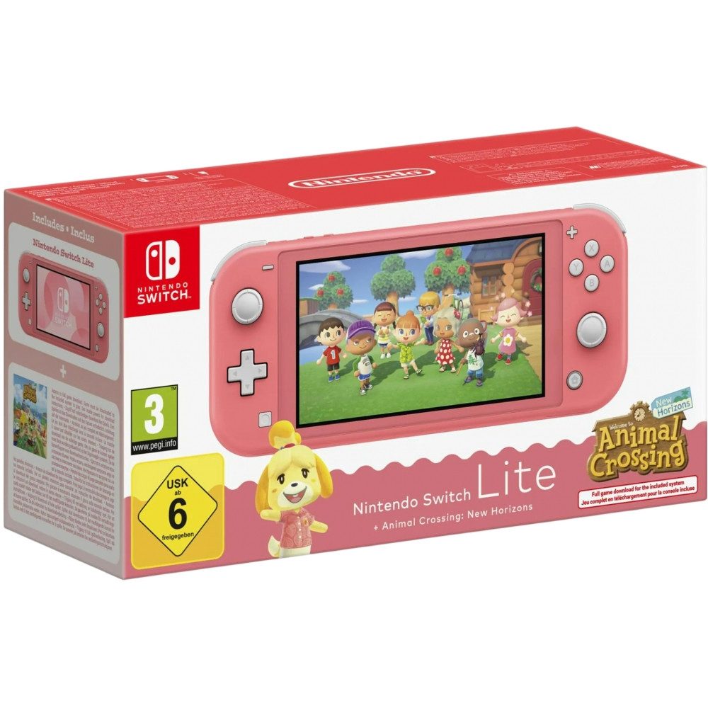 Nintendo Switch Lite & Animal Crossing: New Horizons - Spielkonsole - coral