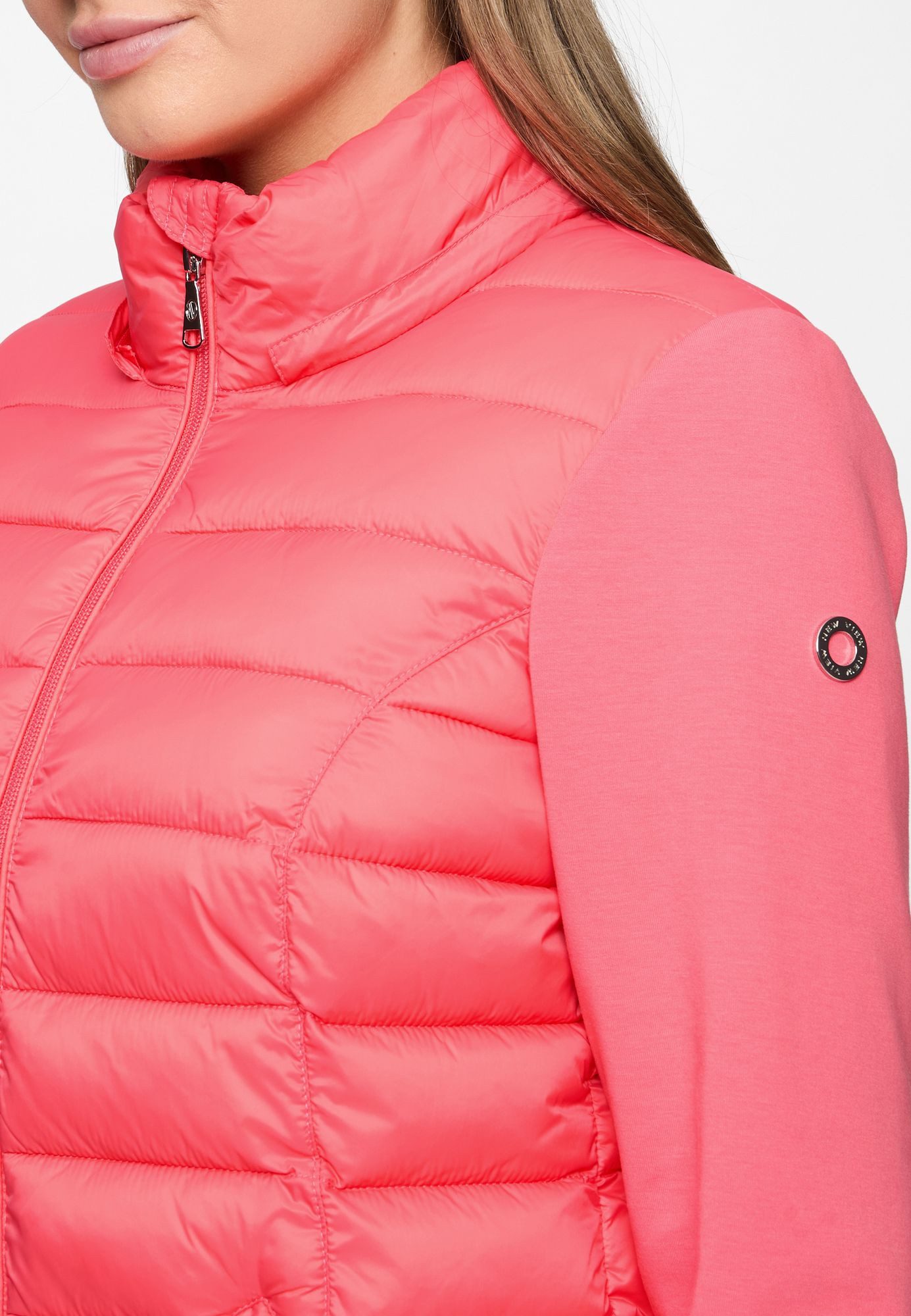 COVERED Hybridjacke Sophia3 L60366CO Kapuze abnehmbar, Reißverschlusstaschen, Kinnschutz, Windschutzblende