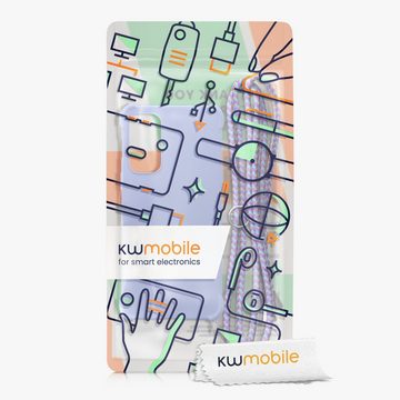 kwmobile Handyhülle Hülle für OnePlus Nord 2 5G, mit Metall Kette zum Umhängen - Silikon Handy Cover Case Schutzhülle