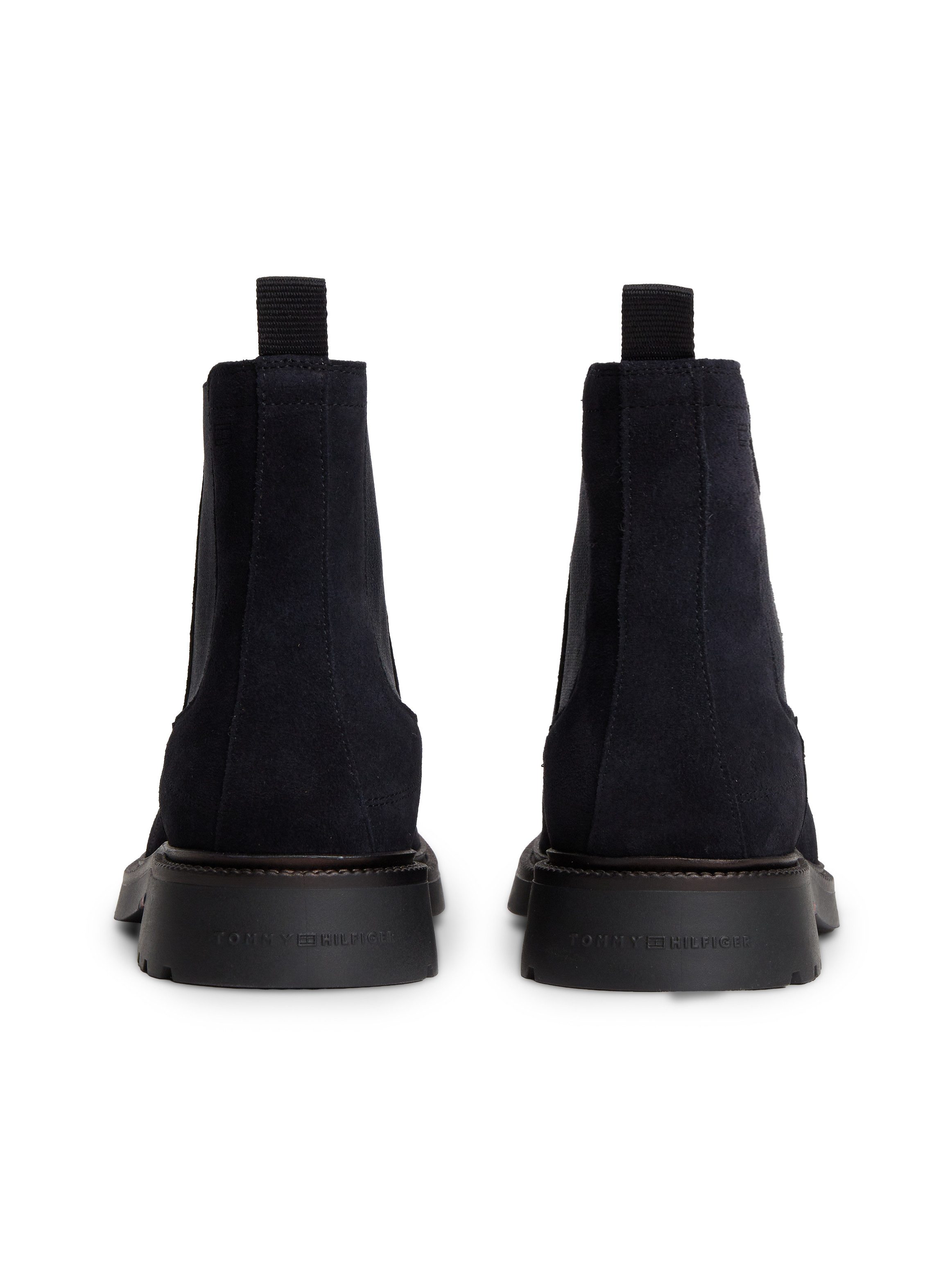 Tommy Hilfiger CORPORATE CASUAL SUEDE CHELSEA Chelseaboots Blockabsatz, Stiefelette mit praktischer Anziehlasche, schmale Form – Bild 2 von 5