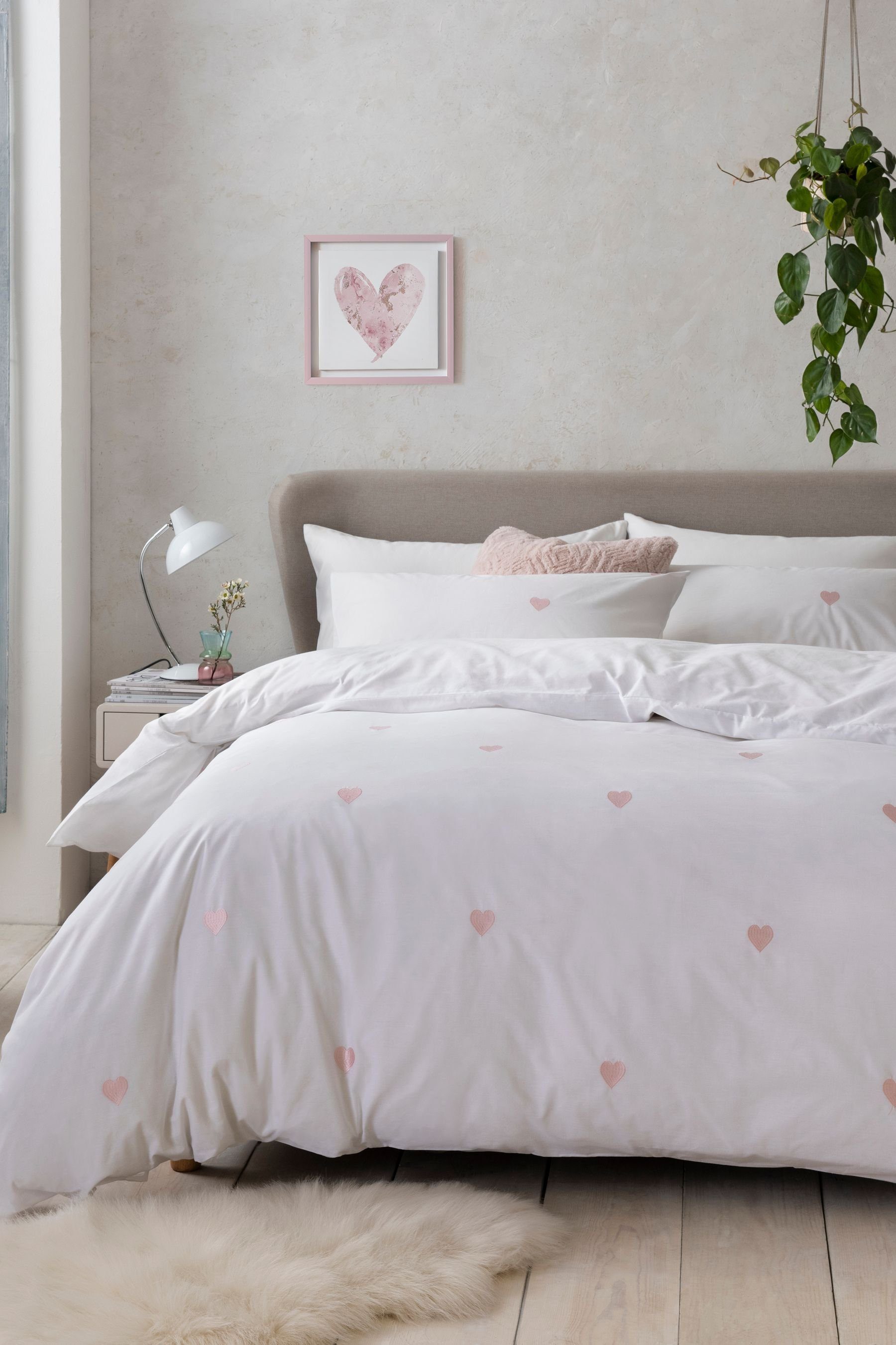 Bett-Set, Set aus Bettbezug und Kissenbezug mit Stickerei, Next, Bezug: Polyester (recycelt), Baumwolle