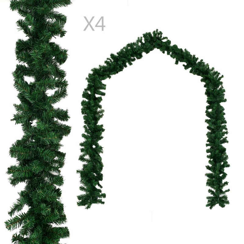 furnicato Weihnachtsbaumkugel Weihnachtsgirlanden 4 Stk. Grün 270 cm PVC